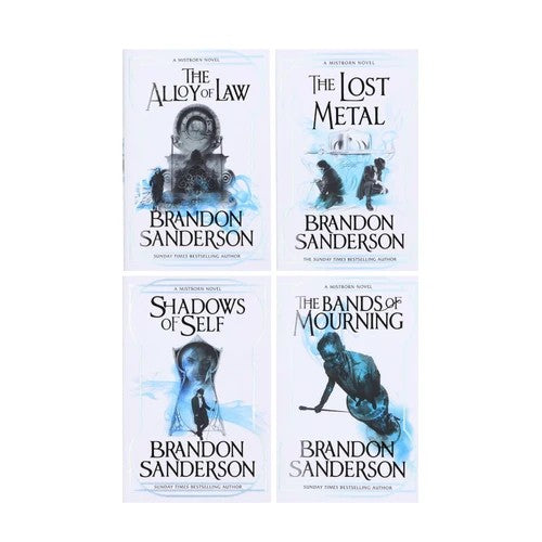 Mistborn Wax & Wayne The Complete Series 4 Books Collection Set – Brandon Sanderson | The Alloy of Law, Shadows of Self, The Bands of Mourning & The Lost Metal