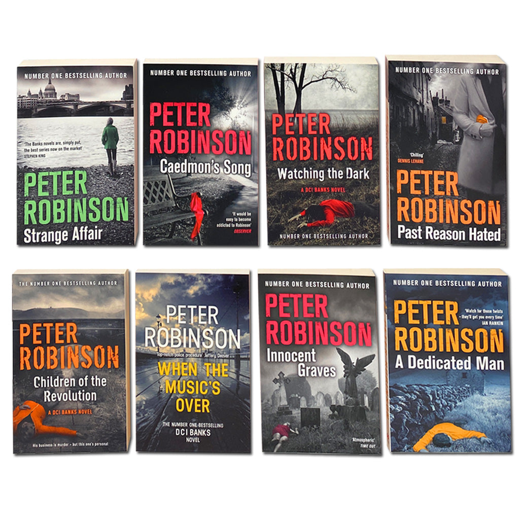 Peter Robinson 8 Book Set Collection ,Past Reason Hated Watching the Dark, Caedmon's Song