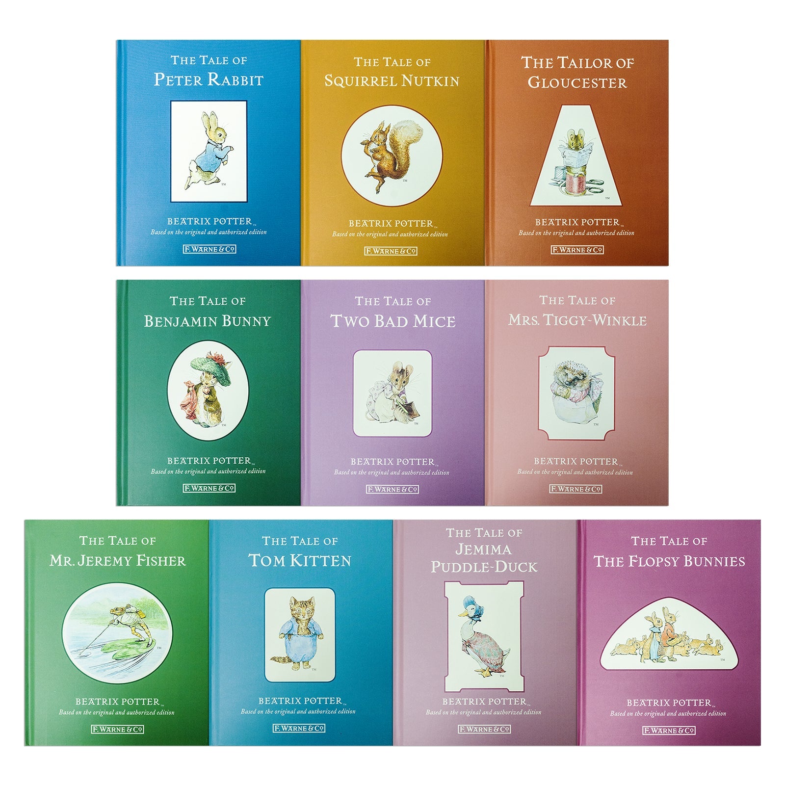 Peter Rabbit 10-Book Box Set by Beatrix Potter – Classic children's books, illustrated bunny tales, bedtime stories, perfect gift for ages 0–6