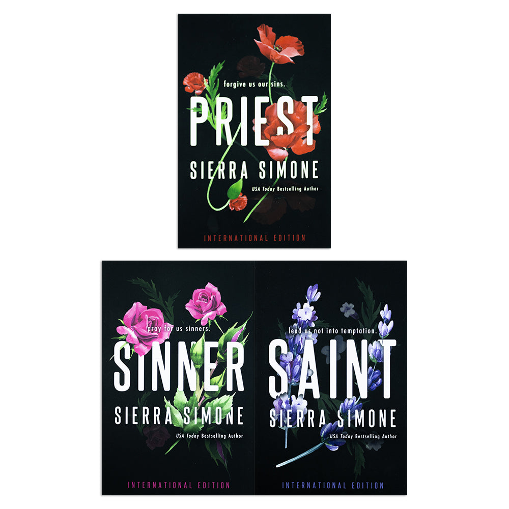 Sierra Simone Priest Trilogy – 3 Book Set | Steamy, Bestselling Romance Series for Adults: Priest, Sinner & Saint | Passion & Temptation