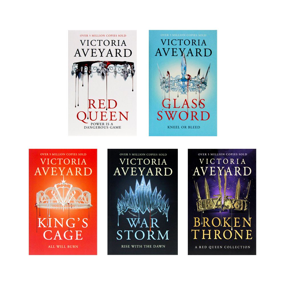 Victoria Aveyard Red Queen Series 5-Book Set | Epic YA Fantasy of Magic, Betrayal, Royals, & Adventure (Red Queen, Glass Sword, King’s Cage & More)