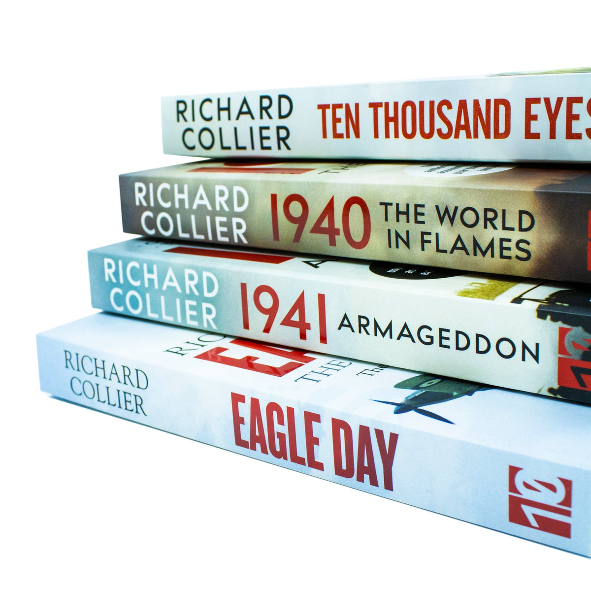 Richard Collier Collection 4 Books Set (1940 The World in Flames, 1941 Armageddon The Road to Pearl Harbor, Eagle Day The Battle of Britain & Ten Thousand Eyes)