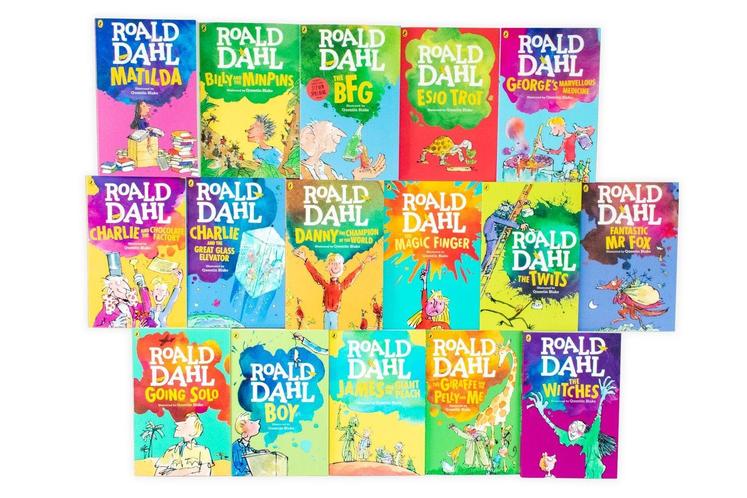Roald Dahl Collection 16 Book Set – BFG, Matilda, Witches, Twits – Classic Children's Fiction, Kids Adventure Book Age 8+, Bedtime & Fun Reading