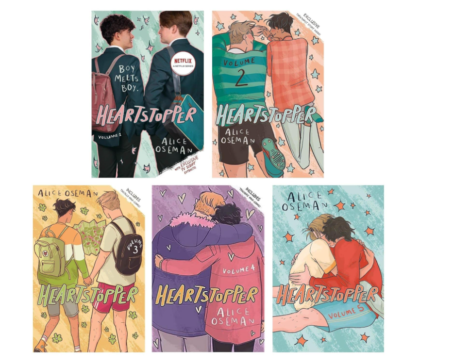 Heartstopper Series by Alice Oseman 5 Books Collection Set (Volumes 1-5)