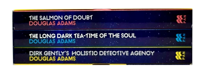 The Complete Dirk Gently Trilogy Box Set Collection-Three Hilariously Holistic Adventures by Douglas Adams (Dirk Gently’s Holistic Detective Agency, Long Dark Tea-Time of the Soul, Salmon of Doubt)
