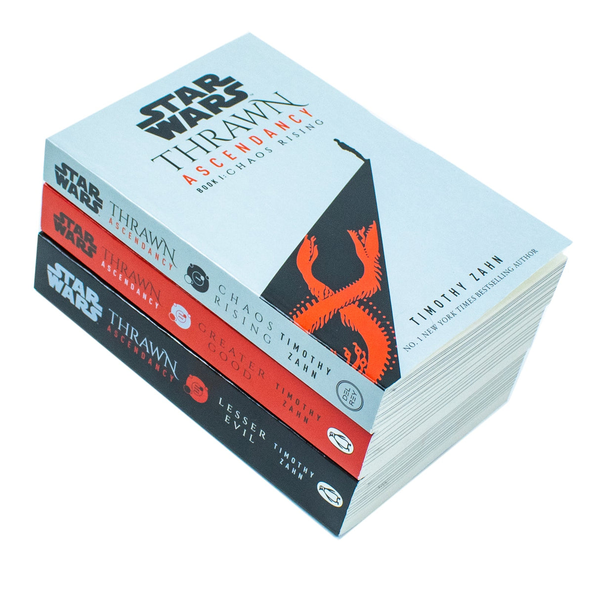 Star Wars Thrawn Ascendancy 1-3 Books Collection Set by Timothy Zahn: Chaos Rising, Greater Good, Lesser Evil – Epic Sci-Fi Adventure for Star Wars