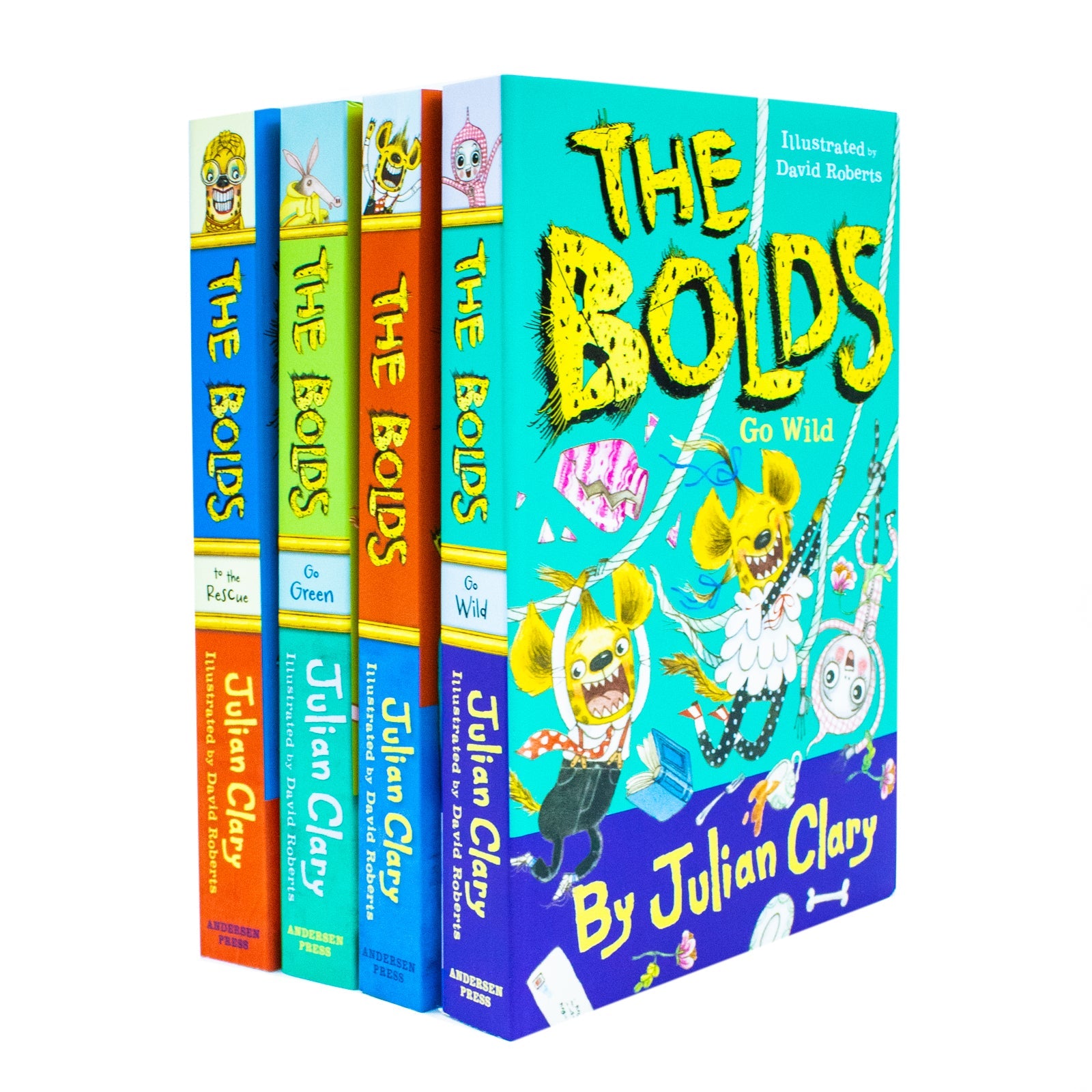 The Bolds Series Collection 4 Books Set By Julian Clary (The Bolds to the Rescue, The Bolds, The Bolds Go Green, The Bolds Go Wild)