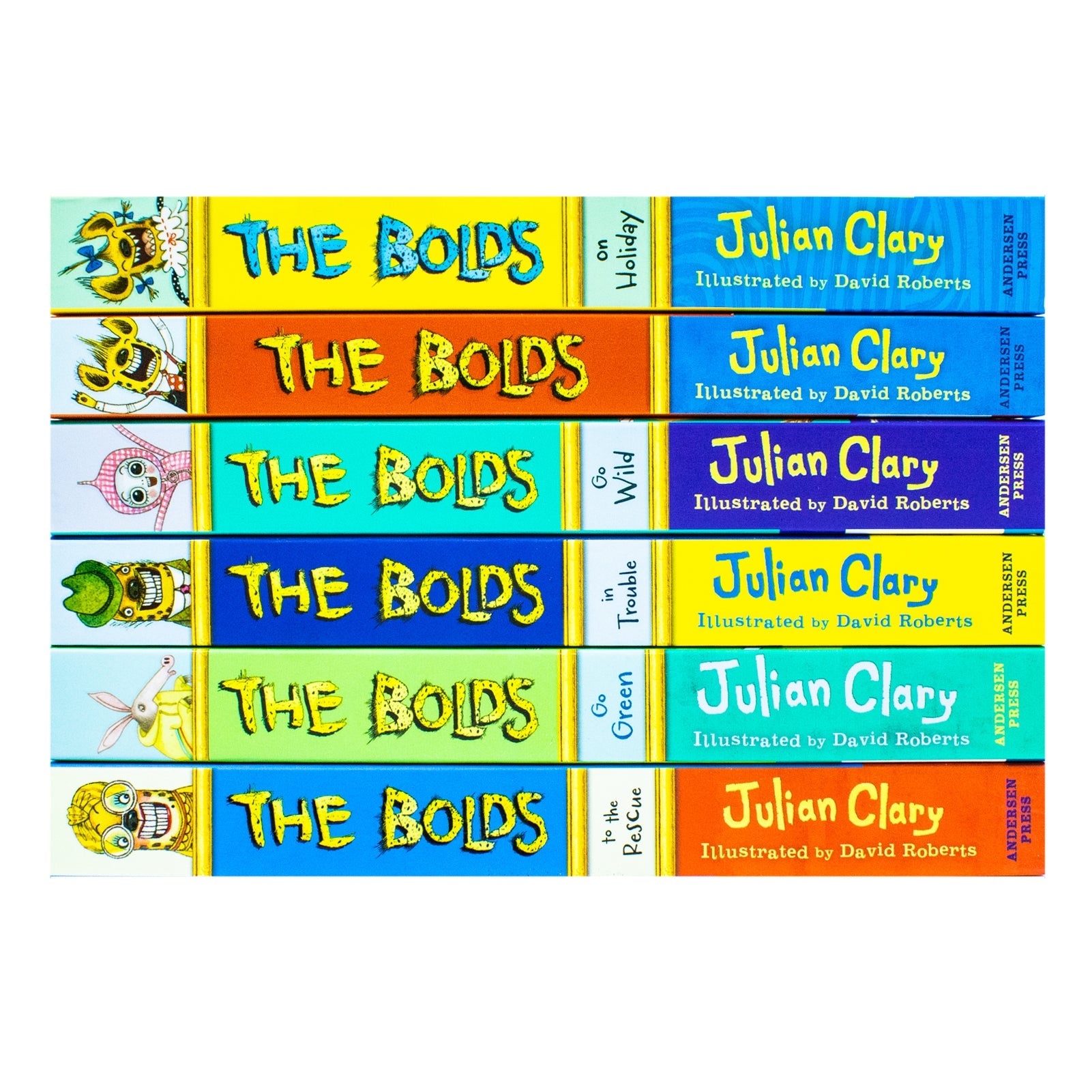 Julian Clary Bolds Series 6 Books Collection Set (The Bolds, The Bolds to The Rescue, The Bolds in Trouble, The Bolds Go Green, The Bolds Go Wild, The Bolds On Holiday)
