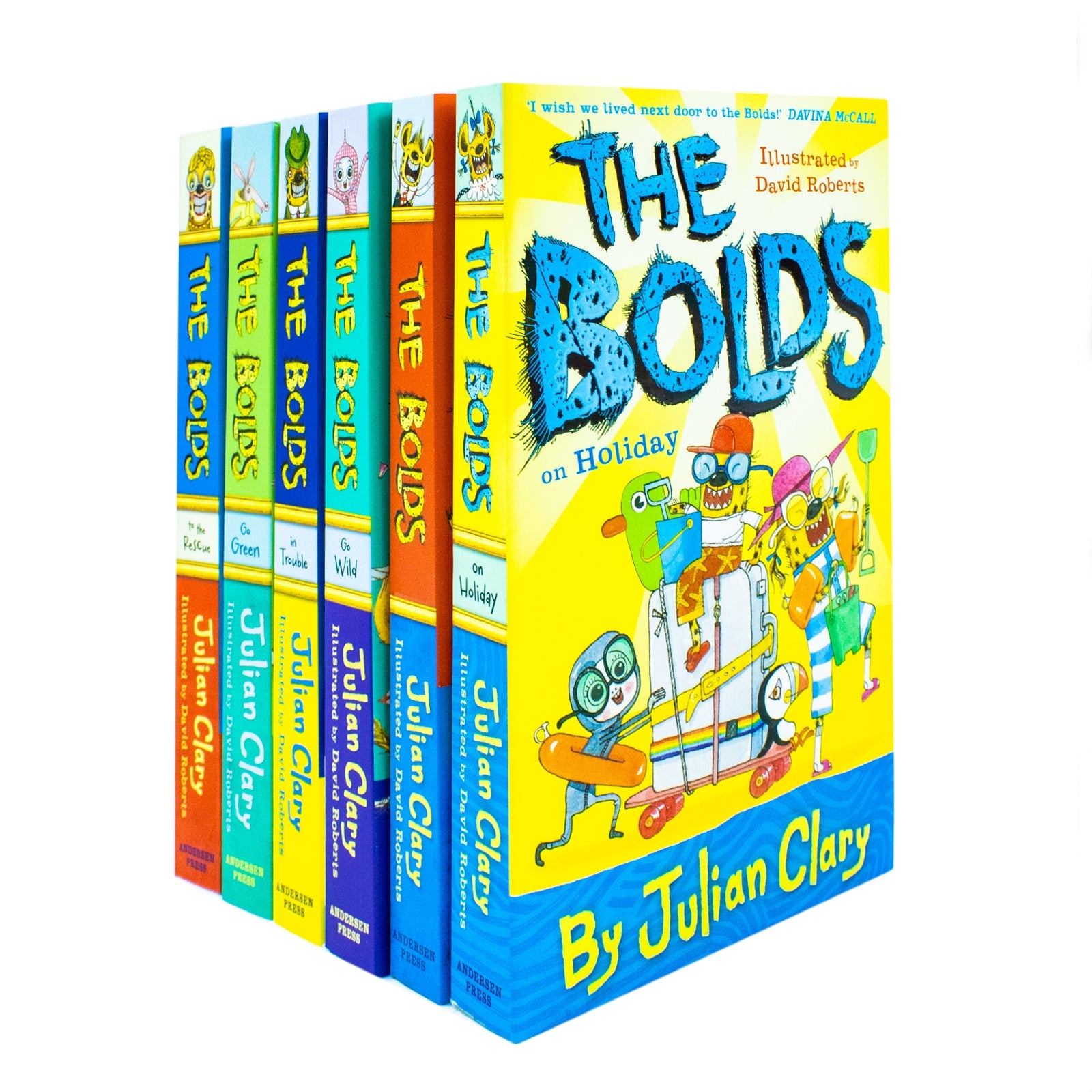 Julian Clary Bolds Series 6 Books Collection Set (The Bolds, The Bolds to The Rescue, The Bolds in Trouble, The Bolds Go Green, The Bolds Go Wild, The Bolds On Holiday)