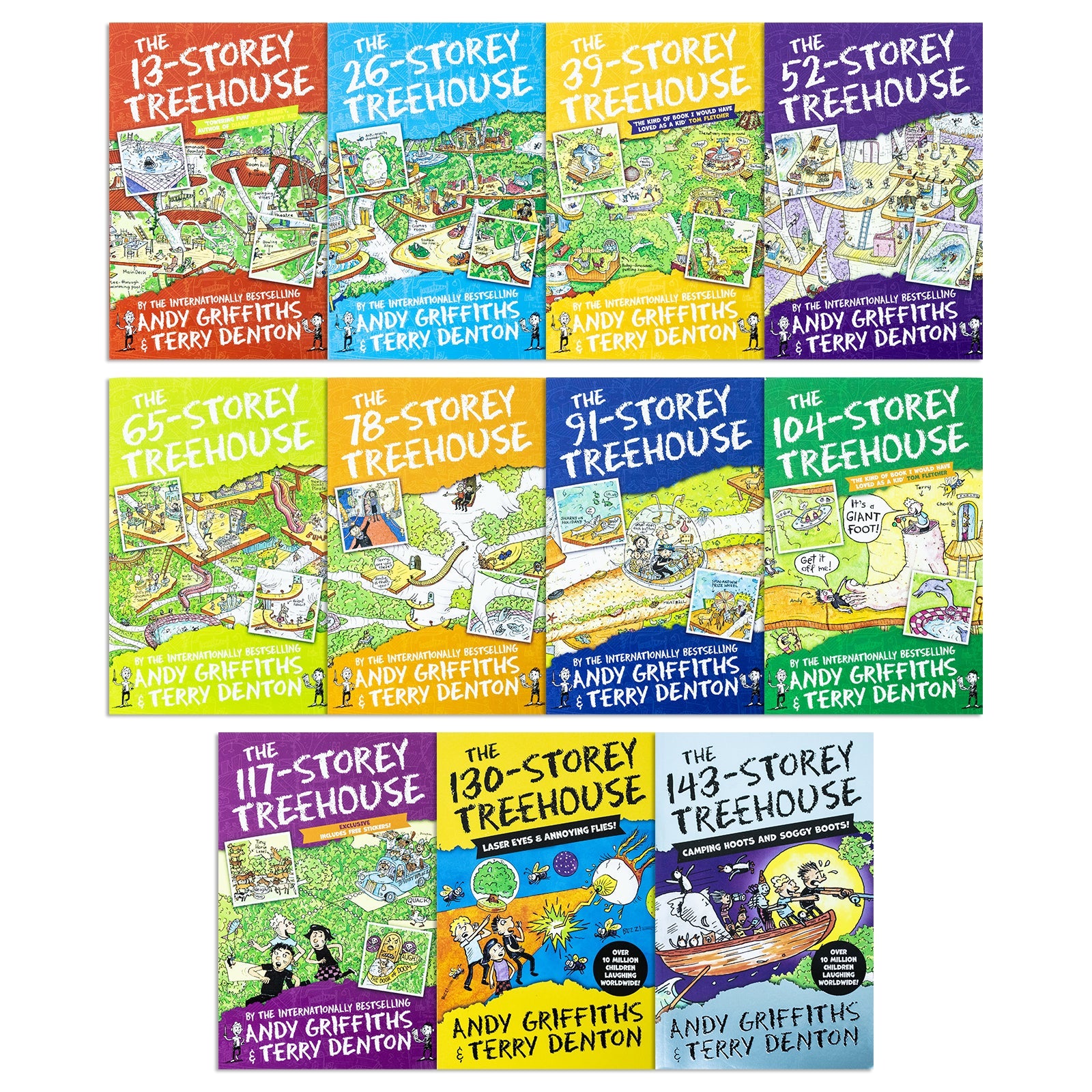 The Treehouse Story Books 1-11 Collection by Andy Griffiths – Includes 26-Storey Treehouse, and More – A Fun, Hilarious & Imaginative Kids' Series!