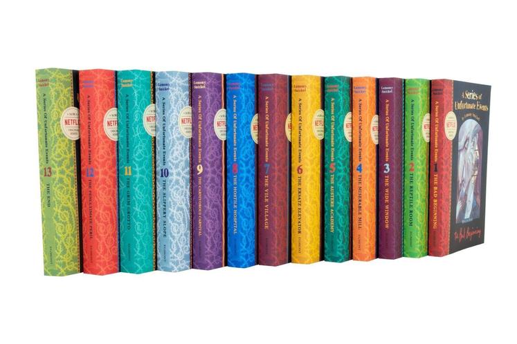 A Series of Unfortunate Events 13 Books Collection by Lemony Snicket | Children's Adventure, Fiction, Mystery, Humor, Family Stories, Paperback Set