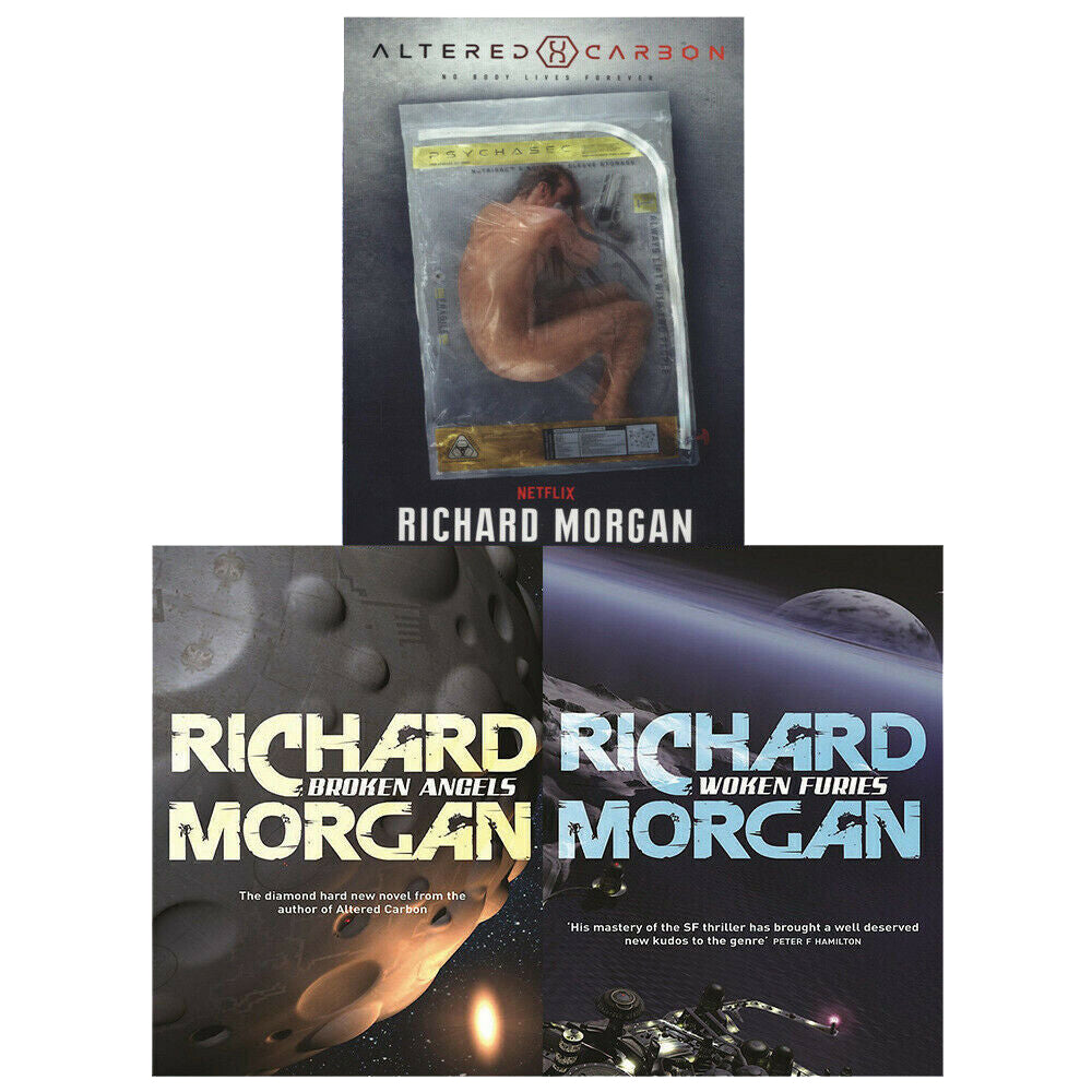 Richard Morgan Altered Carbon Netflix Collection 3 Books Set | Sci-Fi Thriller, Dystopian & Cyberpunk Fiction, Media Tie-In & Collectible Novels