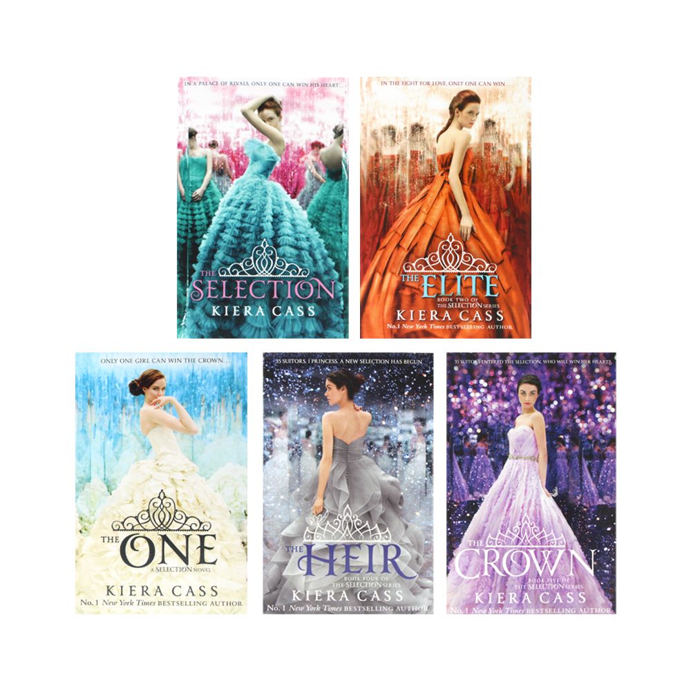 Kiera Cass The Selection Series 1-5 Paperback Book Set – Bestselling YA Dystopian Romance: The Selection, The Elite, The One, The Heir & The Crown