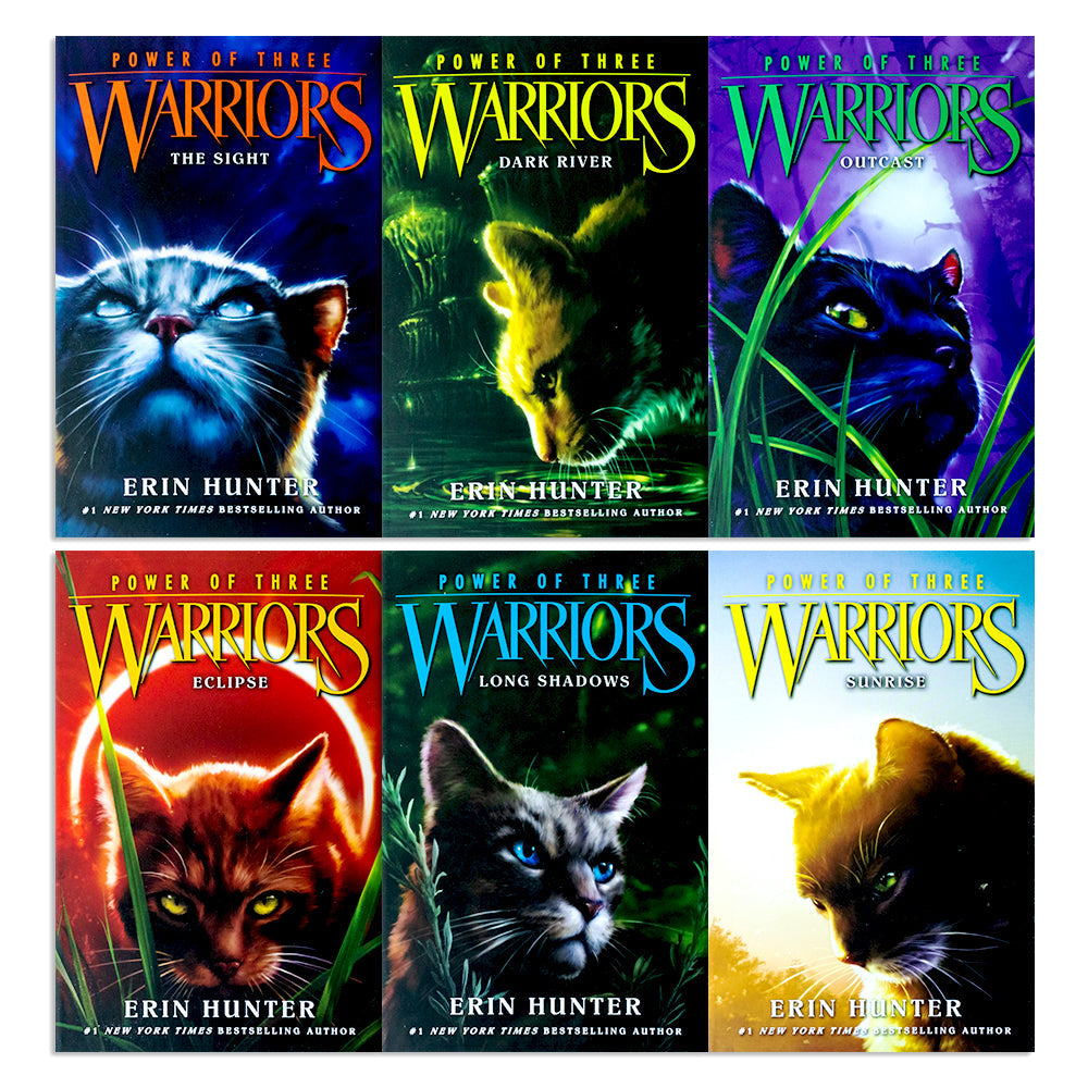 Warriors Cat Power of Three Book 1-6 Series 3 Collection Set By Erin Hunter
