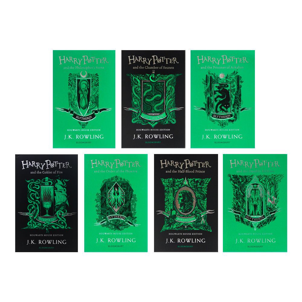 Harry Potter Slytherin House Editions Paperback Set: J.K. Rowling - 7 books Set (No Box)