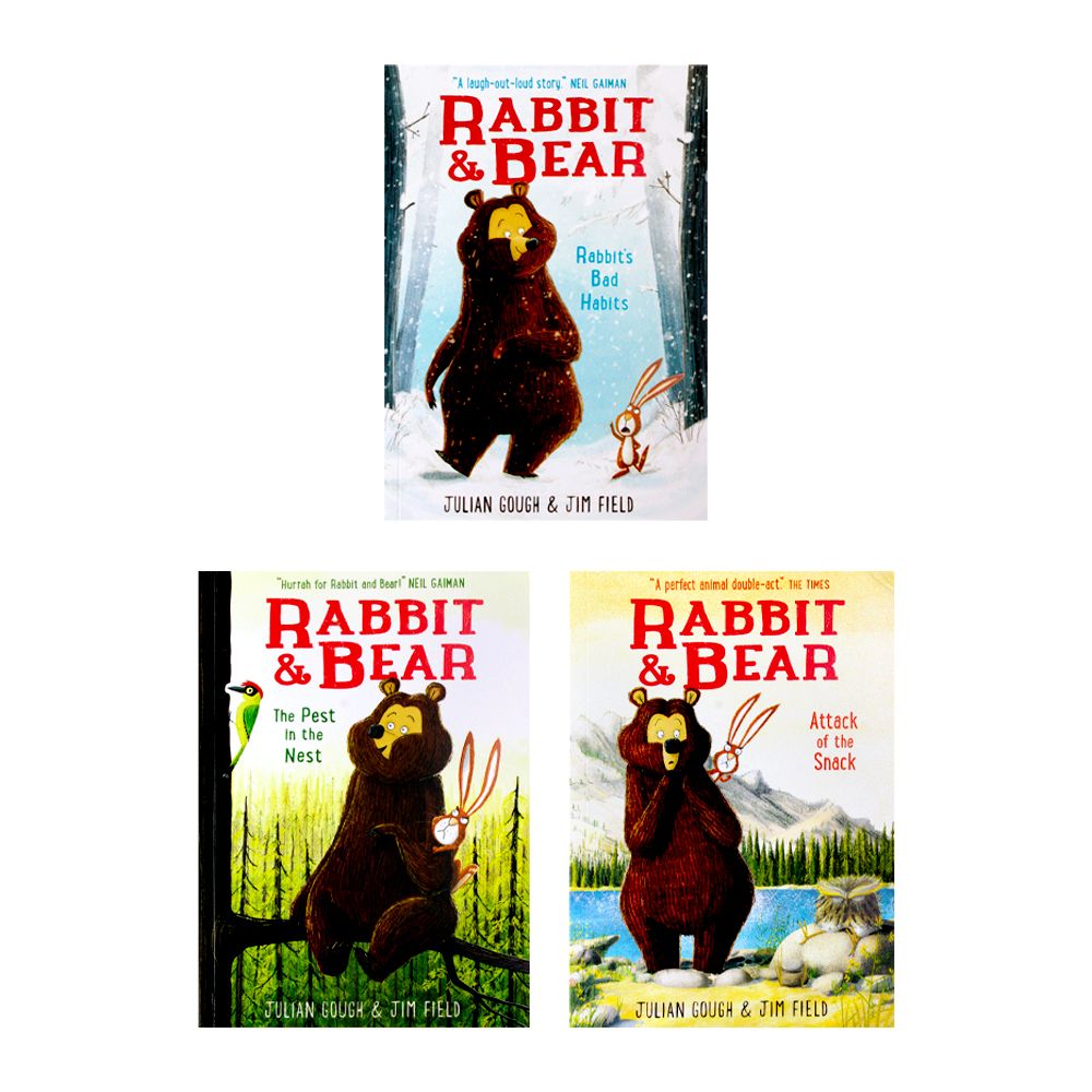 The Rabbit and Bear Collection 3 Books Box Set - Rabbit's Bad Habits, The Pest in the Nest & Attack of the Snack - Fun Adventure Books for Kids