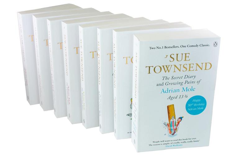 Adrian Mole 8 Book Collection by Sue Townsend – Humorous Coming-of-Age Series, Classic British Comedy for Teens & Adults