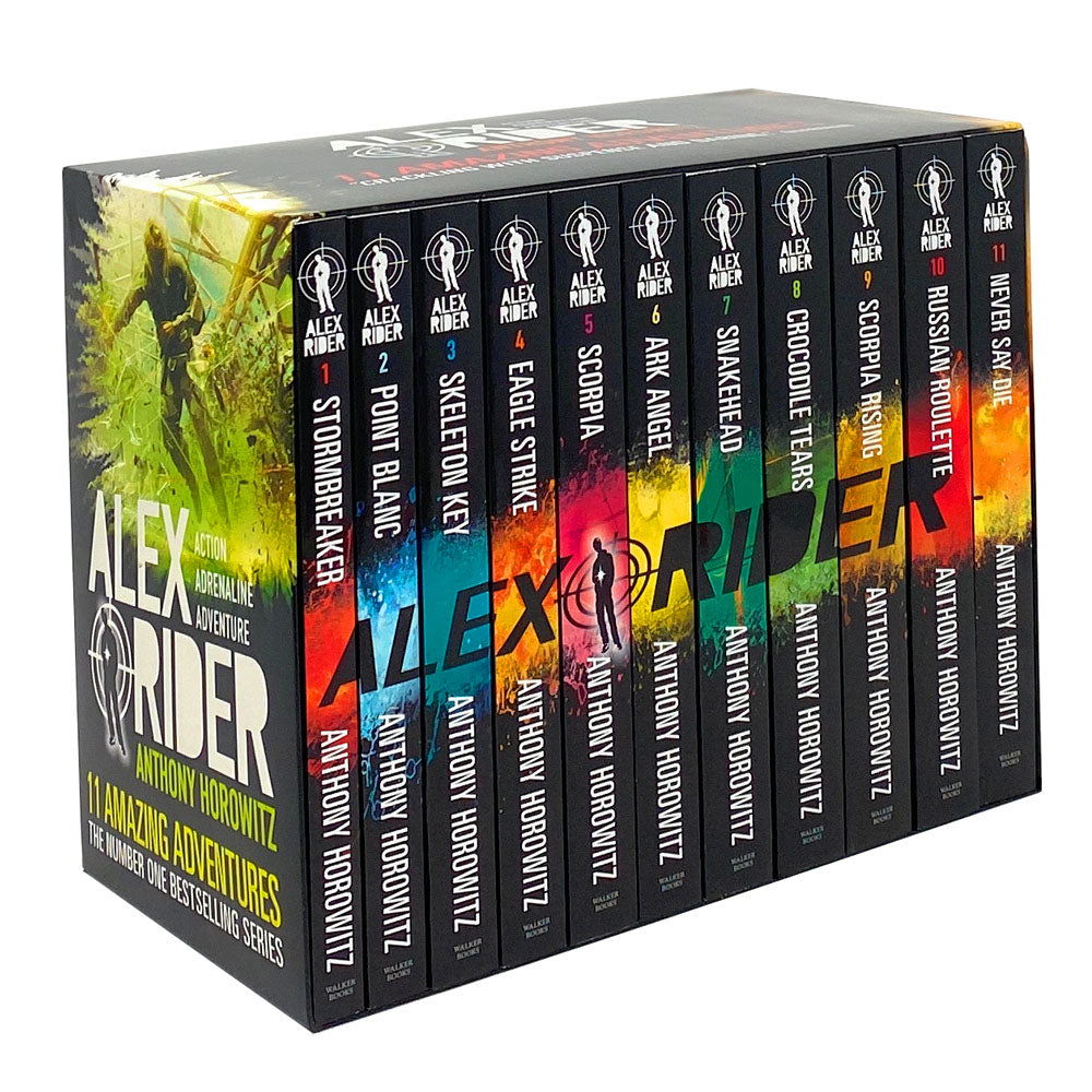 Alex Rider 11 Book Box Set by Anthony Horowitz, Action Packed Childrens Adventure Series with Mystery, Thrillers, Suspense for Young Readers Kids