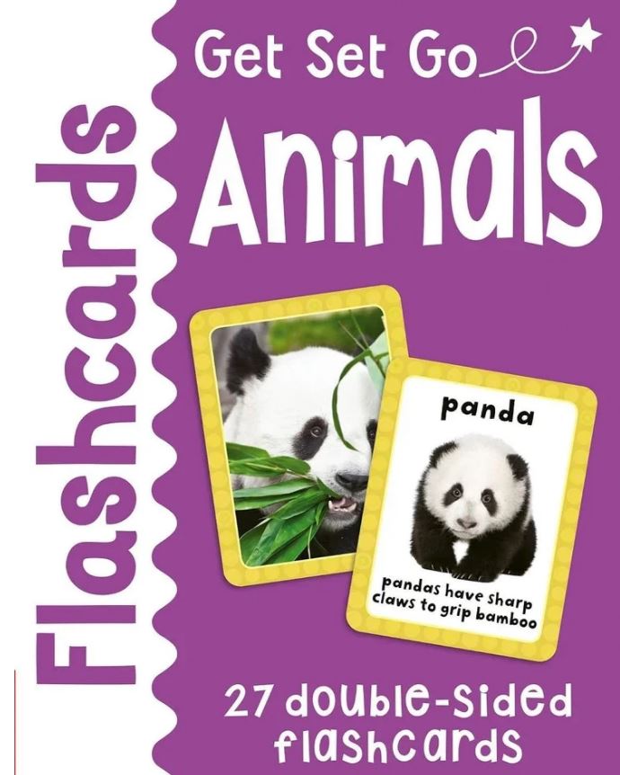 Get Set Go Early Learning Flashcards Ages 3+ – ABC, Numbers, Animals, Colours & Shapes | Early Childhood Education Card Tray Set