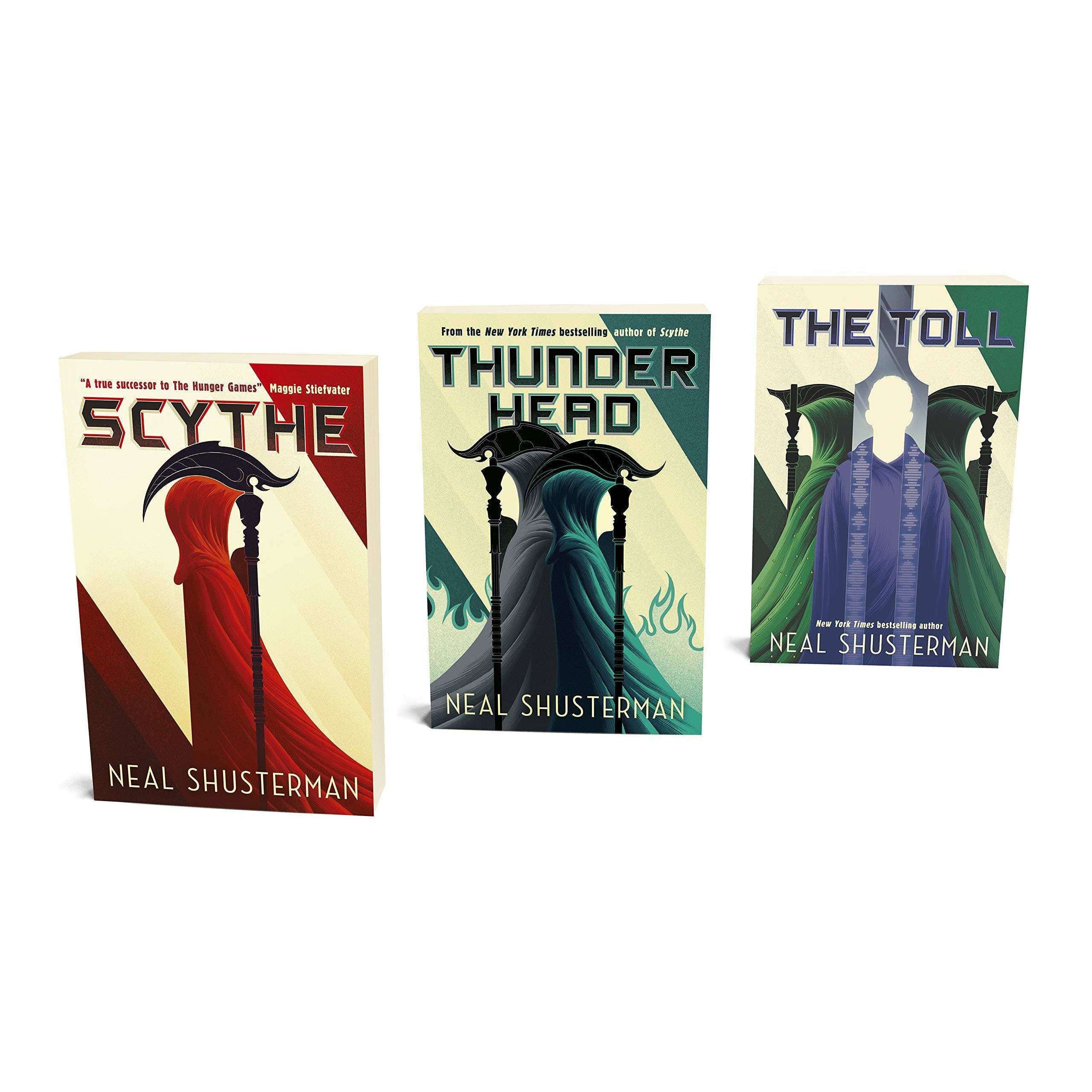 Arc of a Scythe Trilogy by Neal Shusterman | Young Adult Dystopian Fiction Paperback Boxed Set (Scythe,Thunderhead,The Toll) Adventure &Suspense Books