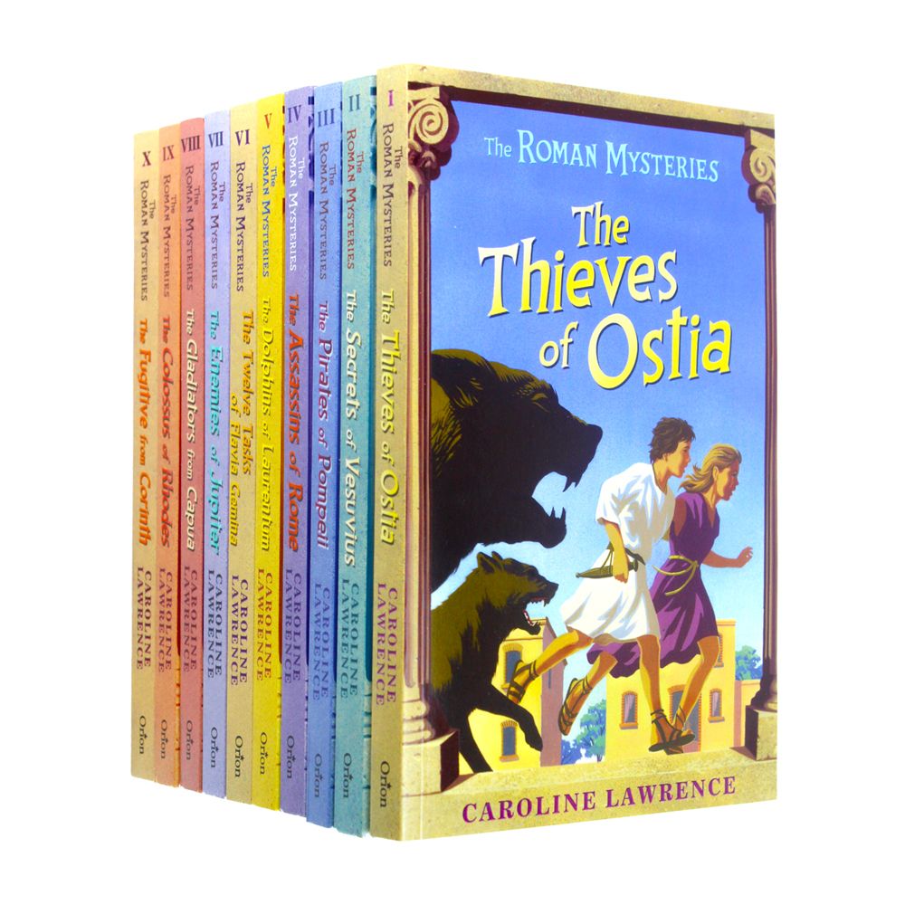 The Roman Mysteries 10-Book Box Set by Caroline Lawrence | Historical Adventure Series for Kids – Mystery, Discovery & Life in the Roman Empire