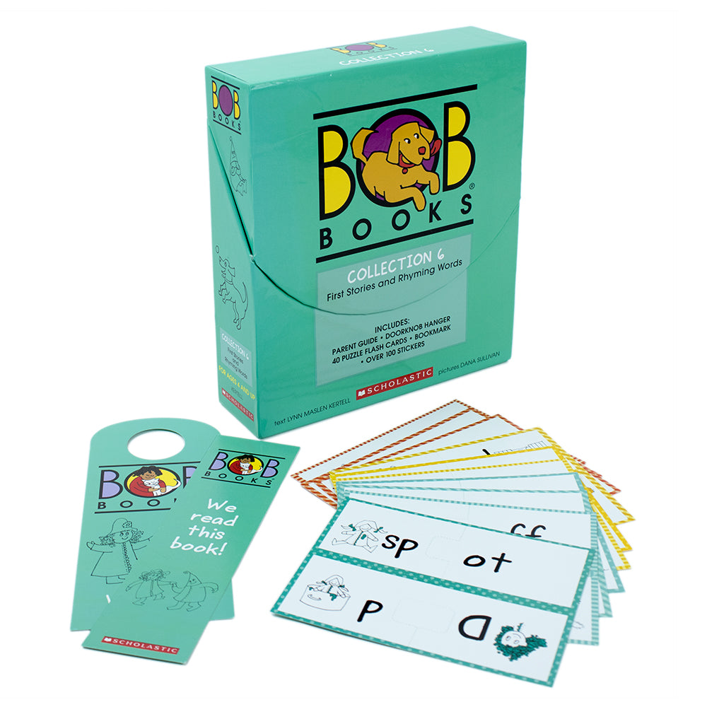 Bob Books Collection Set Box 6 (First Stories & Rhyming Words) | Kids Word Book Box Set | Phonics, Early Readers, Literacy, Learning & Fun Stories