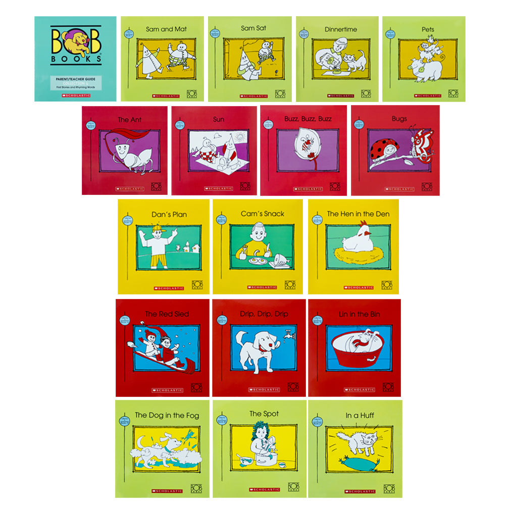 Bob Books Collection Set Box 6 (First Stories & Rhyming Words) | Kids Word Book Box Set | Phonics, Early Readers, Literacy, Learning & Fun Stories