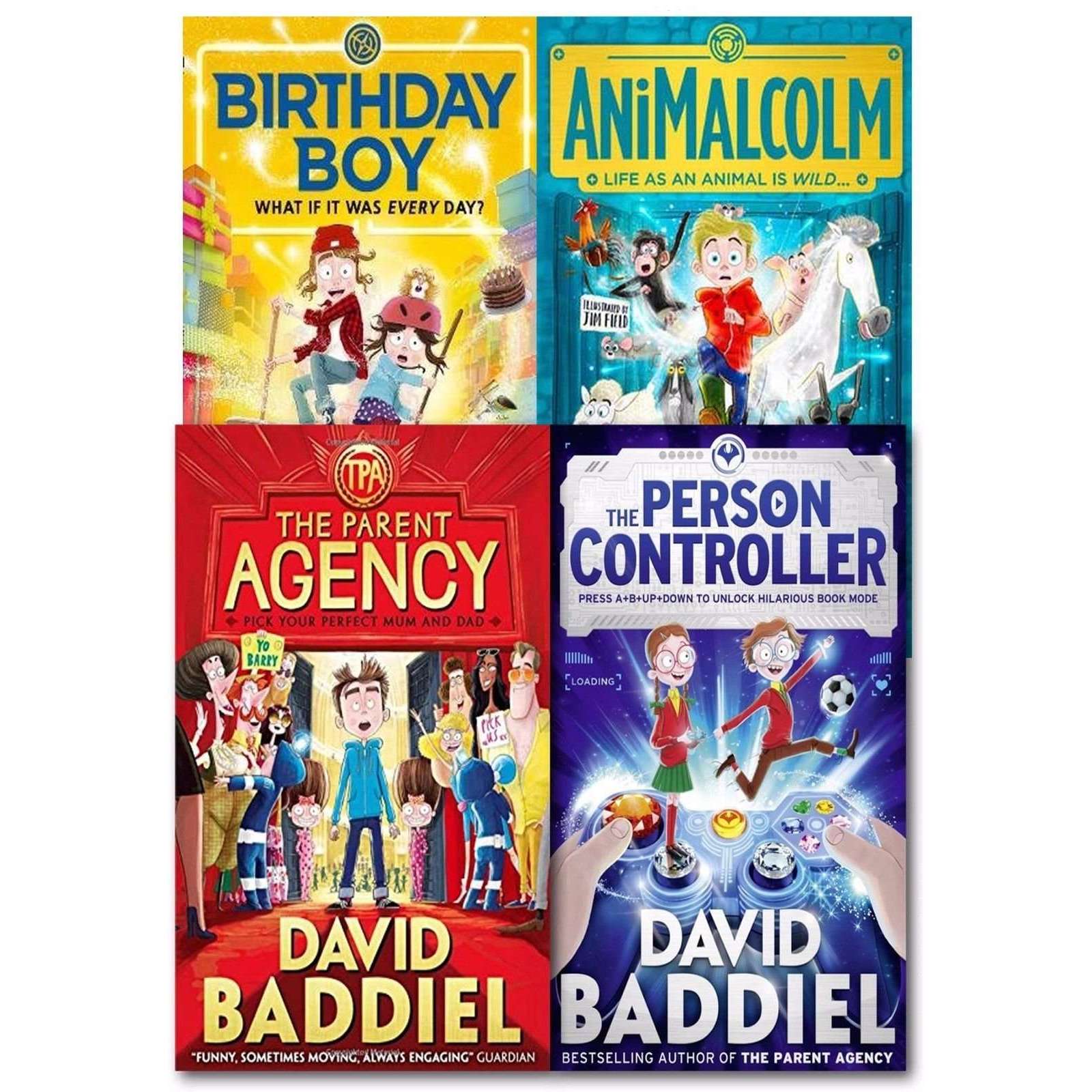 David Baddiel 4-Book Collection Set |Birthday Boy, The Parent Agency, The Person & More | Funny Kids Fiction, Adventure, Family Fun & Creative Stories