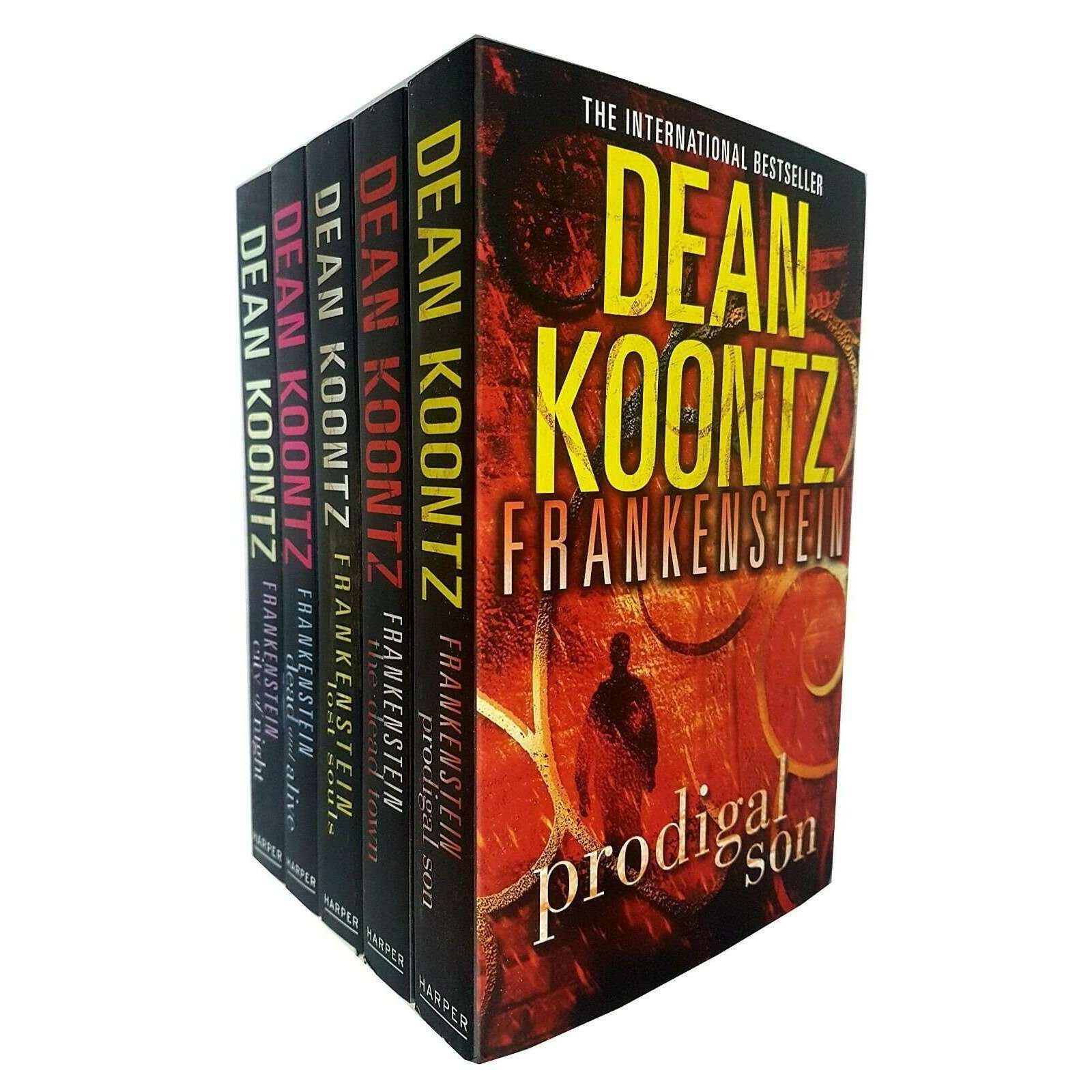 Dean Koontz Frankenstein Series Collection 5 Books Set Pack Inc Dead Town | Thriller Horror Fiction, Mystery Adventure, Gripping Page-Turner Book Series