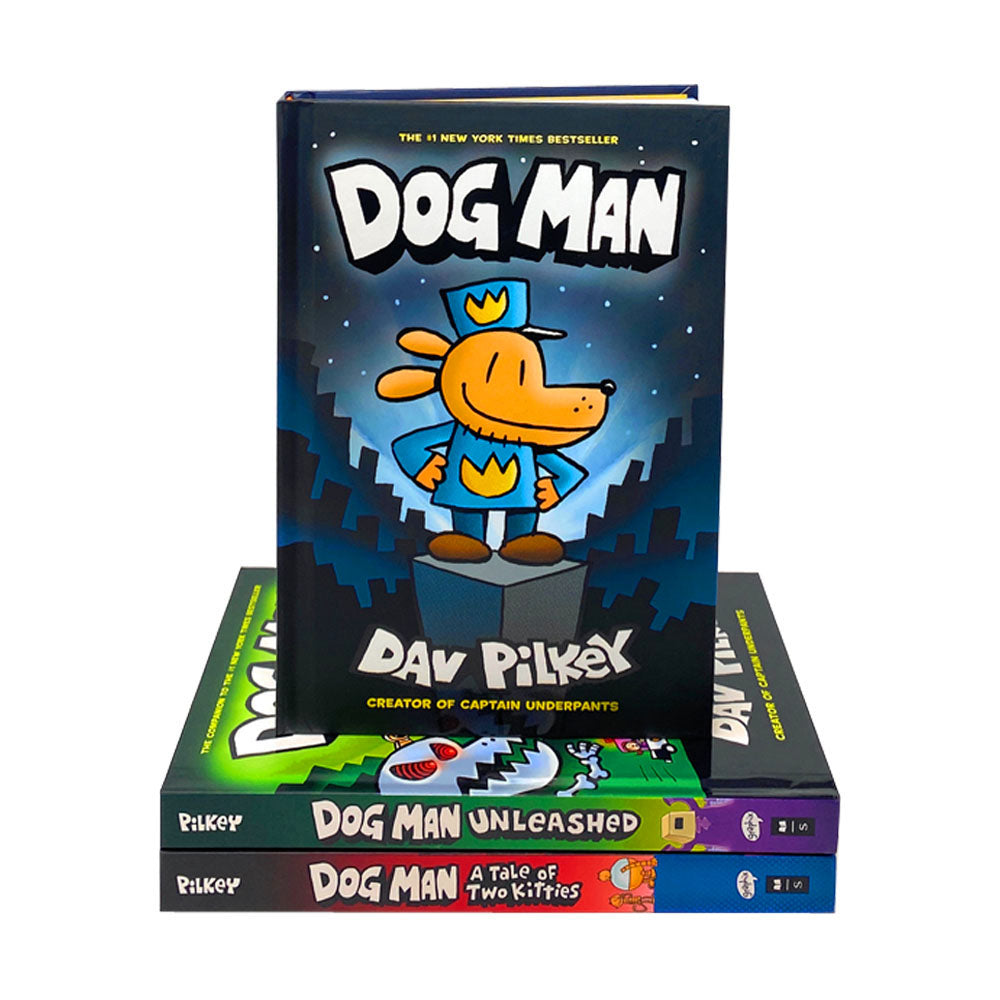 Dog Man The Epic Collection 3-Book Set (1-3) by Dav Pilkey – Bestselling Children's Hardcover Comic Series | Adventure, Humor & Fun Graphic Novels
