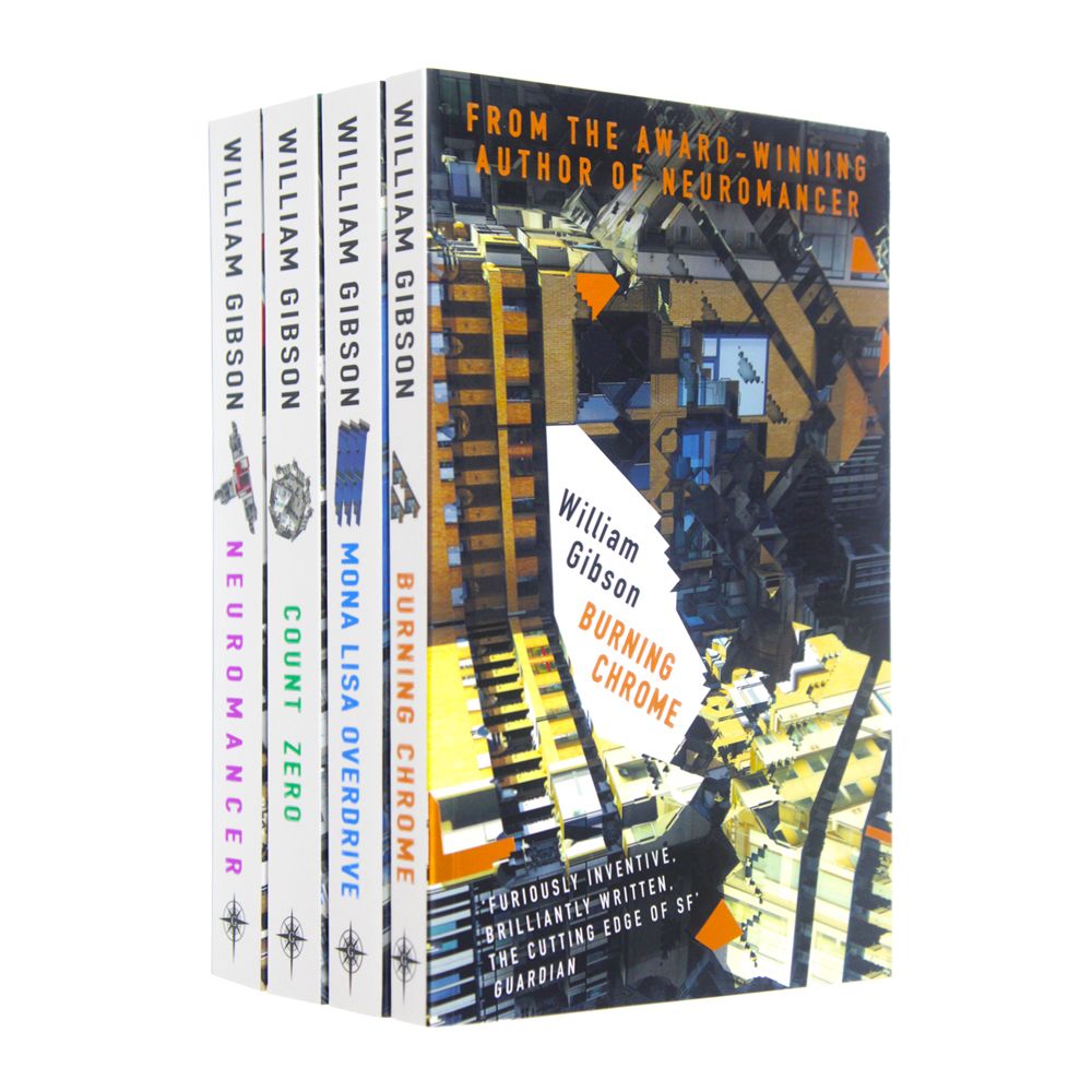 William Gibson Neuromancer Trilogy 4 Books Collection Set | Cyberpunk, Science Fiction, Dystopian Classics, Technology, Adventure, Gollancz, Paperback