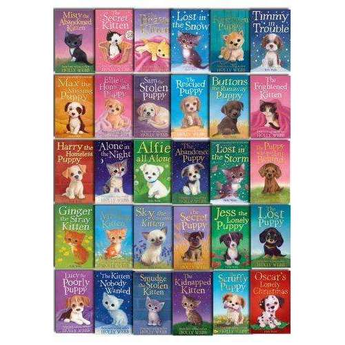 Holly Webb Animal Stories – 30 Book Set | Puppy & Kitten Rescue Series, Children's Fiction, Pet Adventures, Dog & Cat Stories, Kids Reading