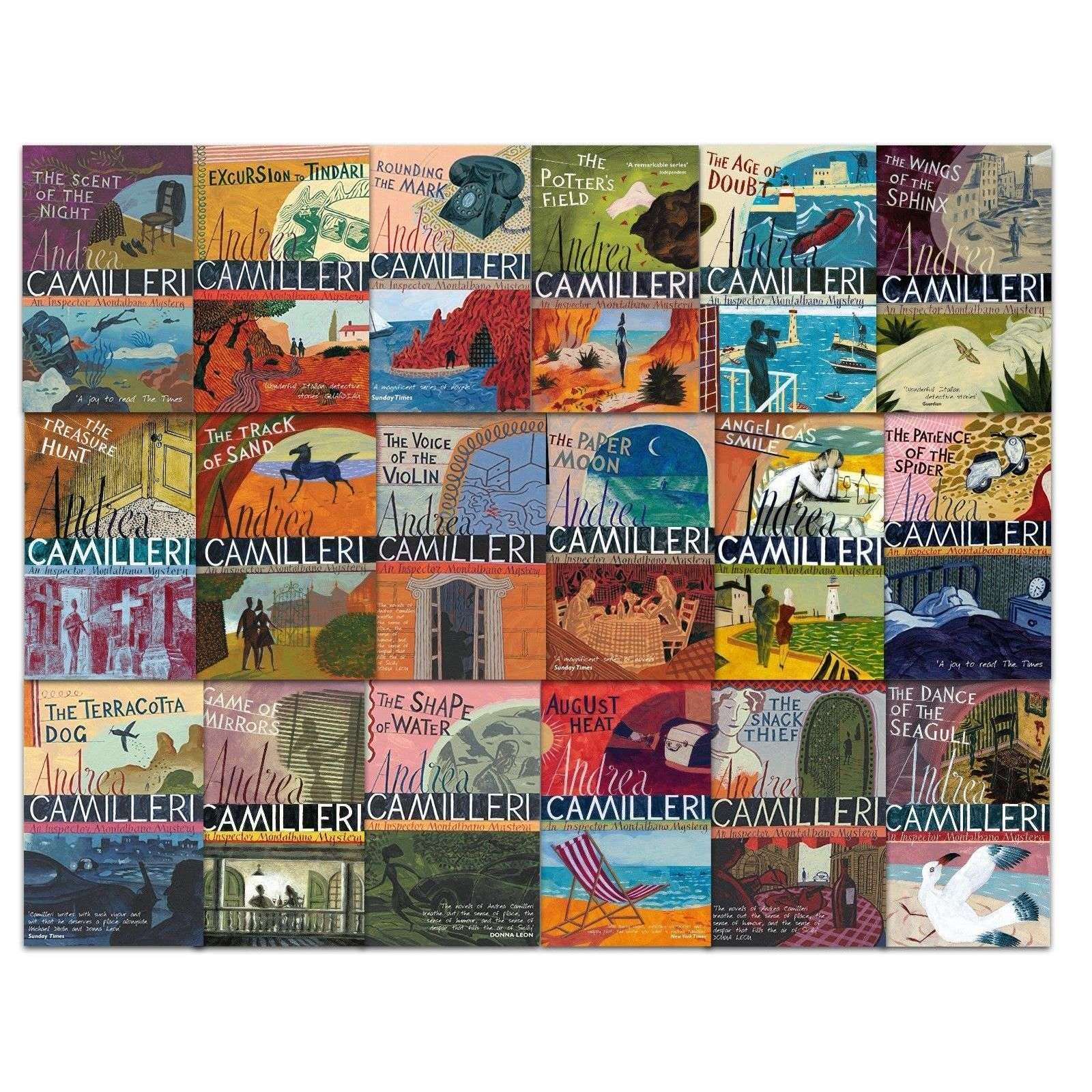 Inspector Montalbano 18 Books Set Collection By Andrea Camilleri