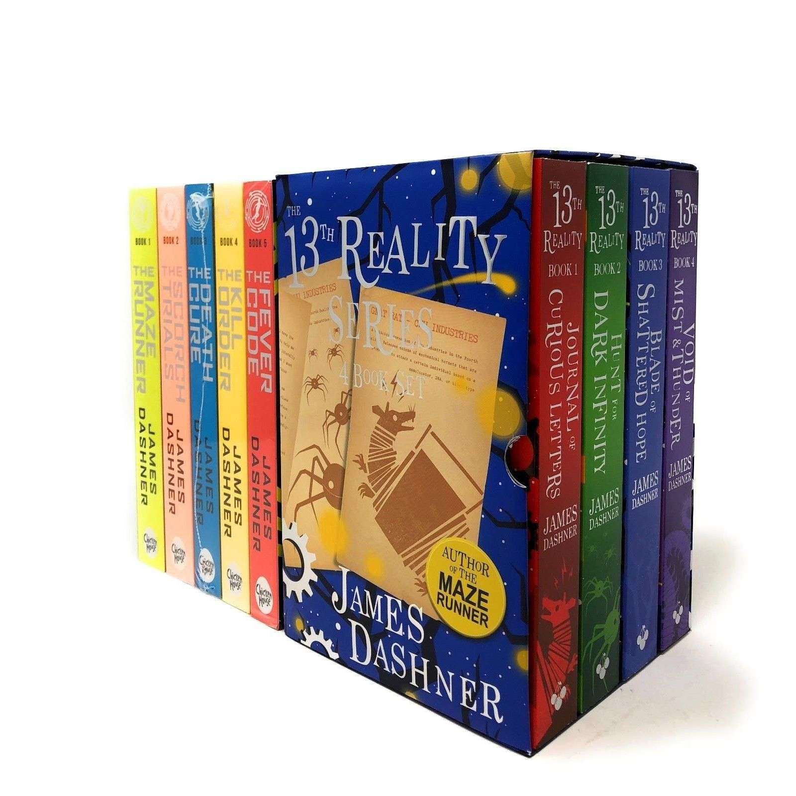 James Dashner 9 Paperback Book Collection Set | The Maze Runner & The 13th Reality Series | YA Sci-Fi, Dystopian Adventure, Fiction, Thrilling Stories