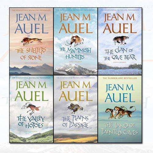 Jean M Auel Earth's Children 6 Book Collection Set – Prehistoric Fiction Adventure Series Pack | Clan of the Cave Bear & More | Bestselling Novels
