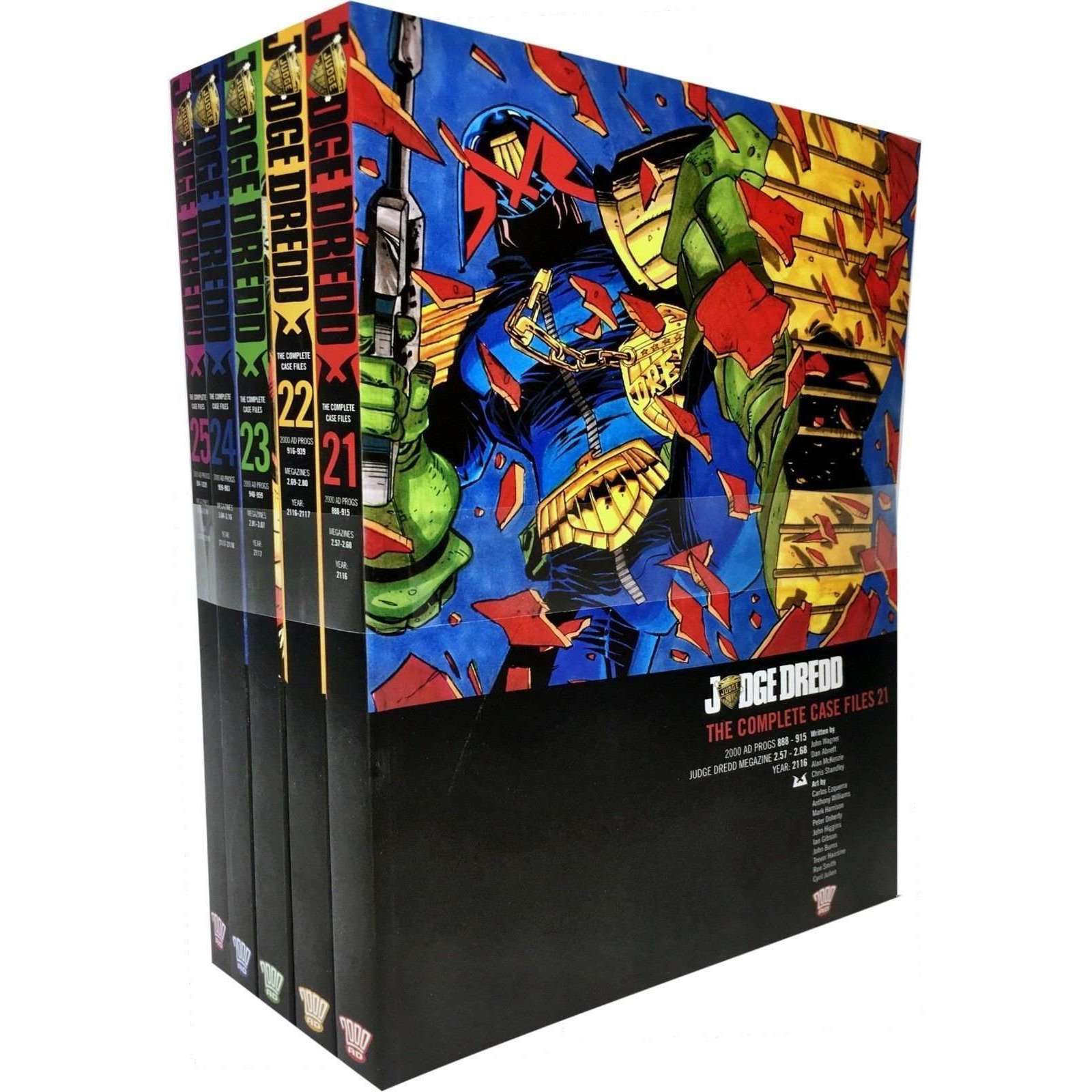 Judge Dredd: Complete Case Files Book Collection Vol. 21-25 (Series 5) | Action-Packed Sci-Fi Graphic Novel Set | 2000 AD Comics, John Wagner, Heroes