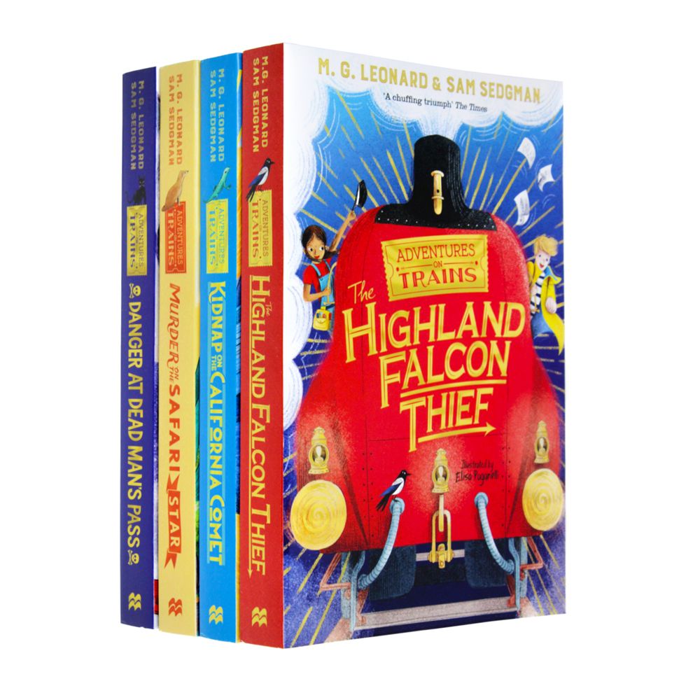 Adventures on Trains 4 Book Collection by M.G. Leonard & Sam Sedgman| Children's Mystery & Adventure Series Includes Danger at Dead Man's Pass & More