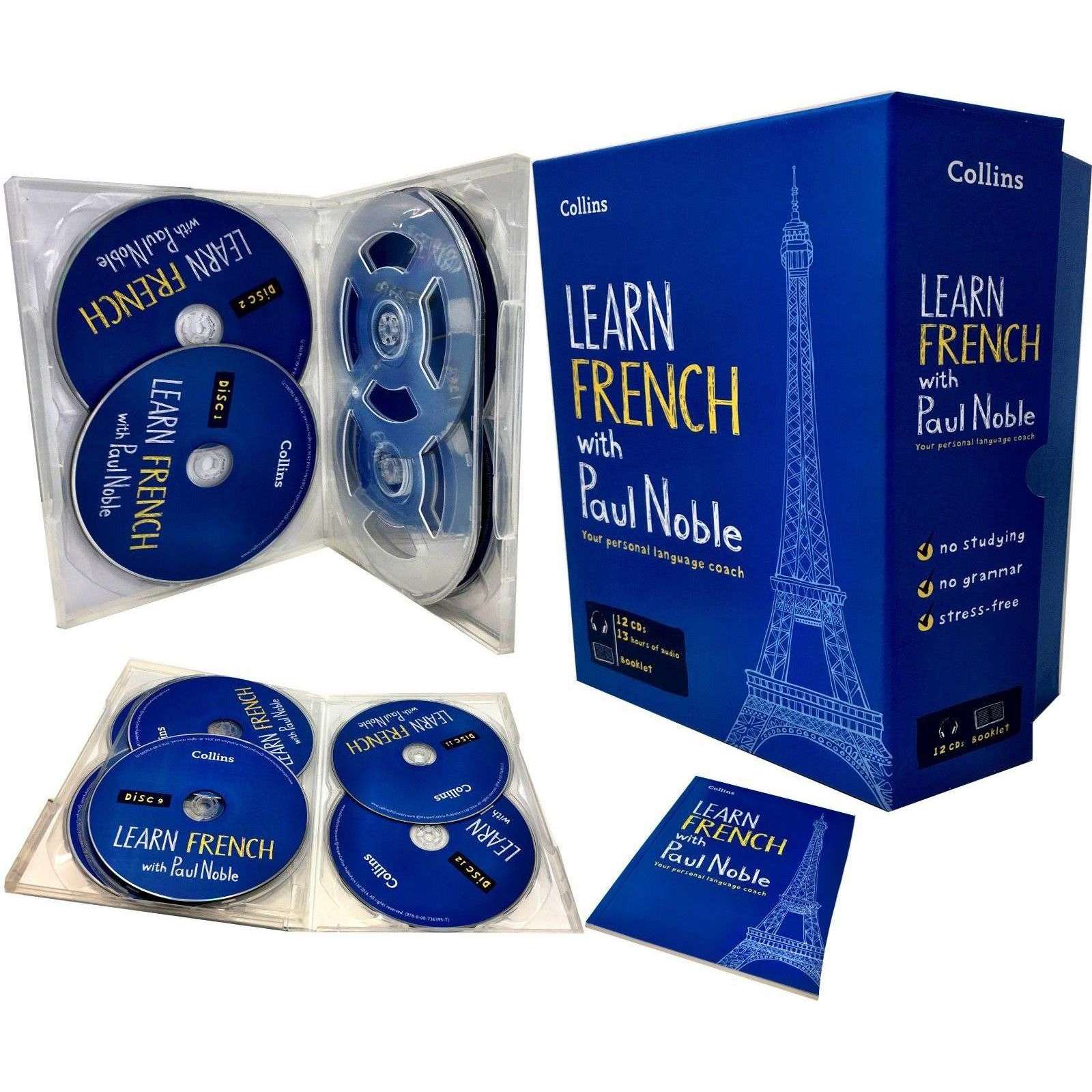Learn French with Paul Noble – Complete Language Learning Box Set | 12 Audio CDs + Booklet | Beginner French, Conversation, Travel, Study & Culture