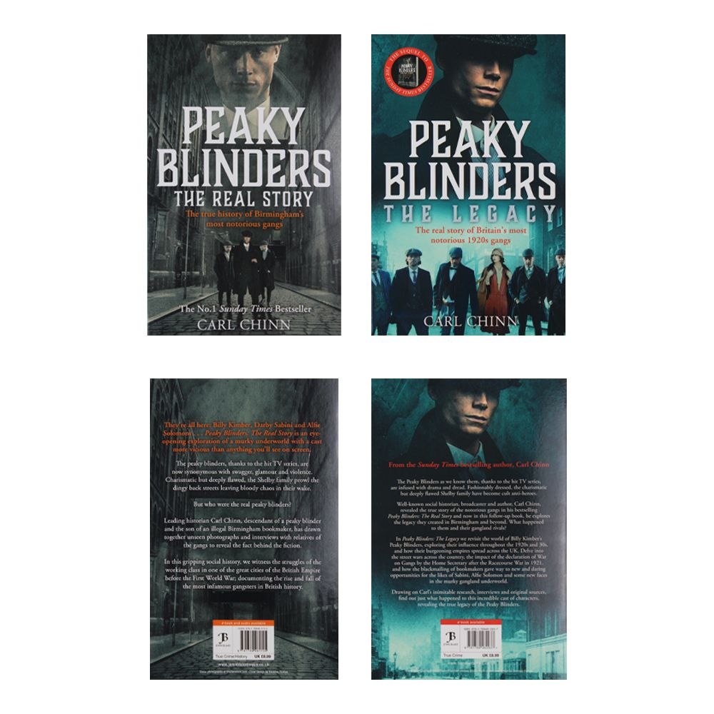 Peaky Blinders 2 Books Set Collection The Real Story of Birminghams Most Notorious Gangs & The Legacy by Carl Chinn