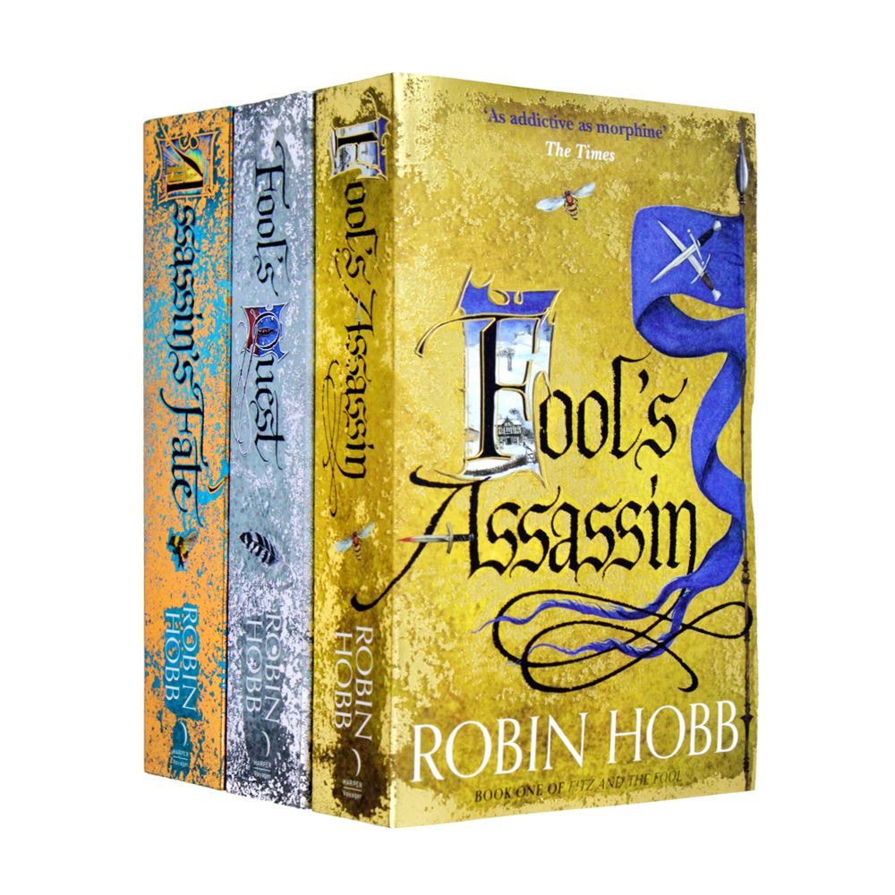 Photo of Robin Hobb Fitz and the Fool Series 3 Books Set on a White Background