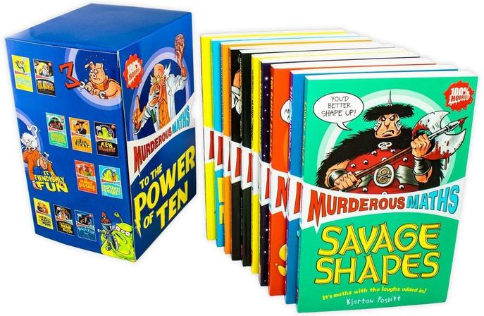 Murderous Maths 10-Book Collection Box Set by Kjartan Poskitt | Fun & Educational Children's Books | Humorous Math Series for Kids & Young Readers!