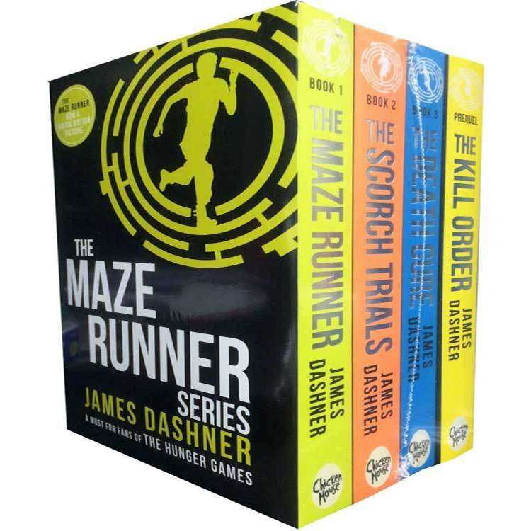 Maze Runner 4 Book Set by James Dashner - Dystopian YA Fiction, Bestselling Novels, Adventure, Mystery, Thrillers, Collection for Ages 12+