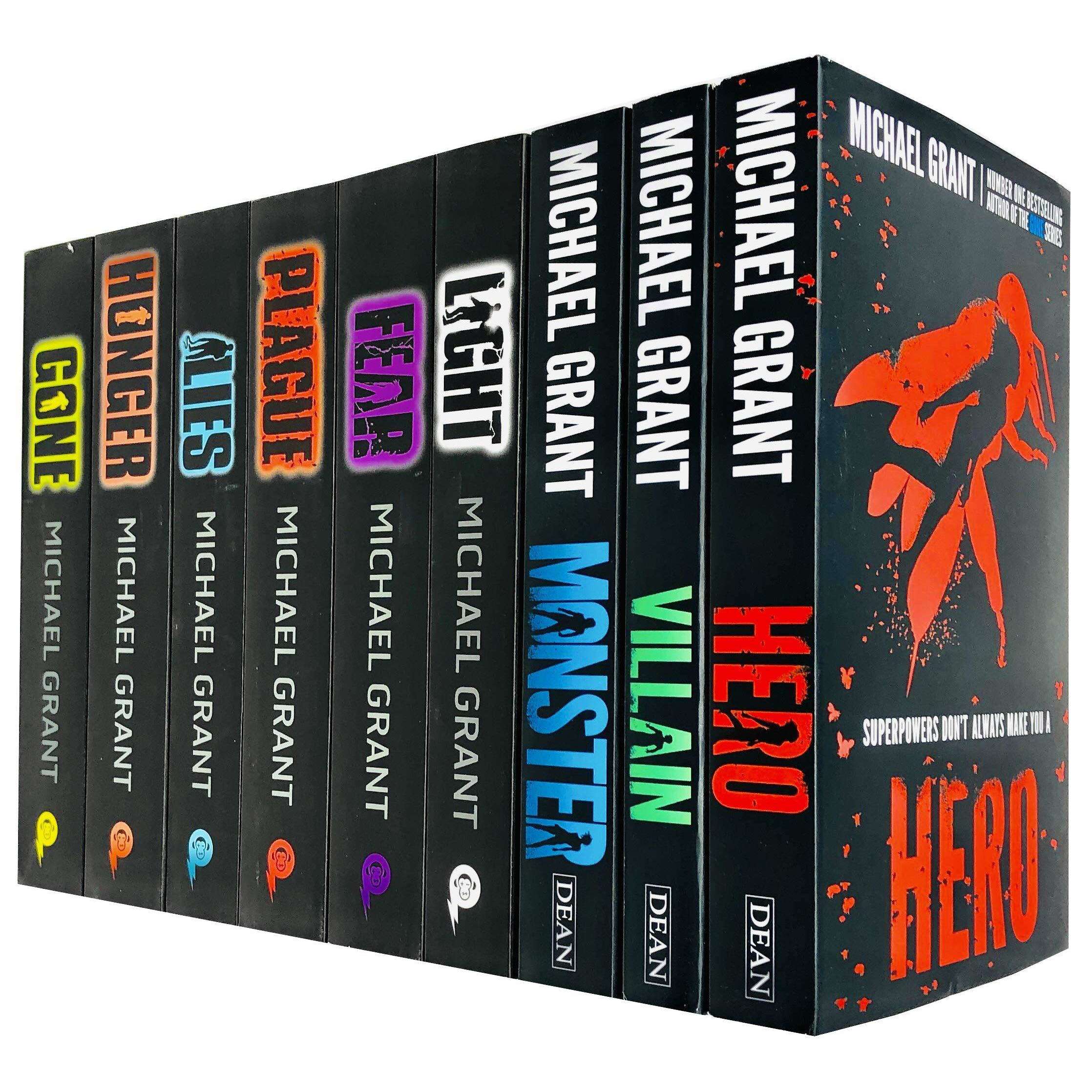 Michael Grant 9 Books Collection Set Gone Series and Monster Series Inc Hero, Villain, Monster