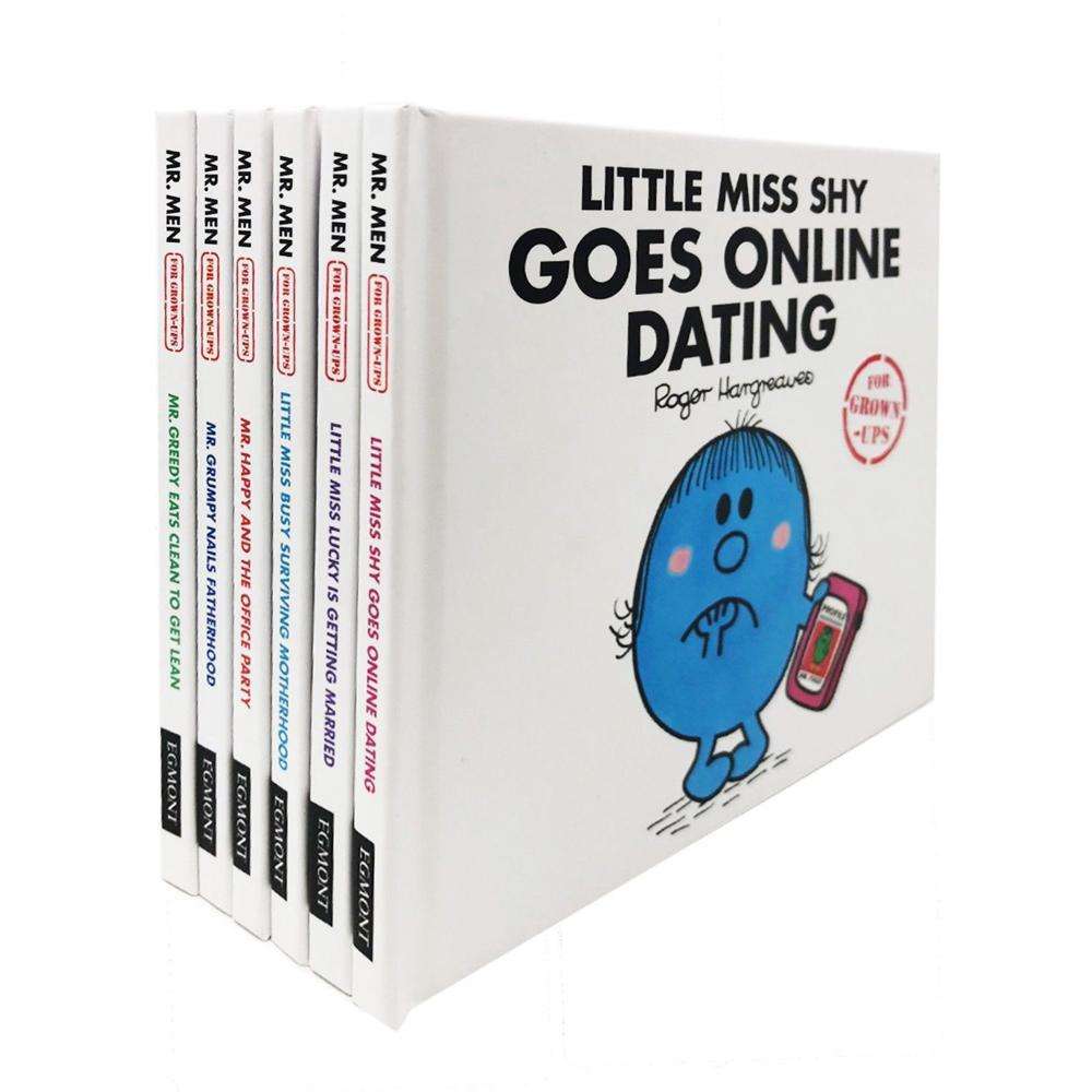 Mr Men & Little Miss for Grown Ups 6 Book Set – Roger Hargreaves Collection of Classic Illustrated Humor Stories for Fun Family Reading.