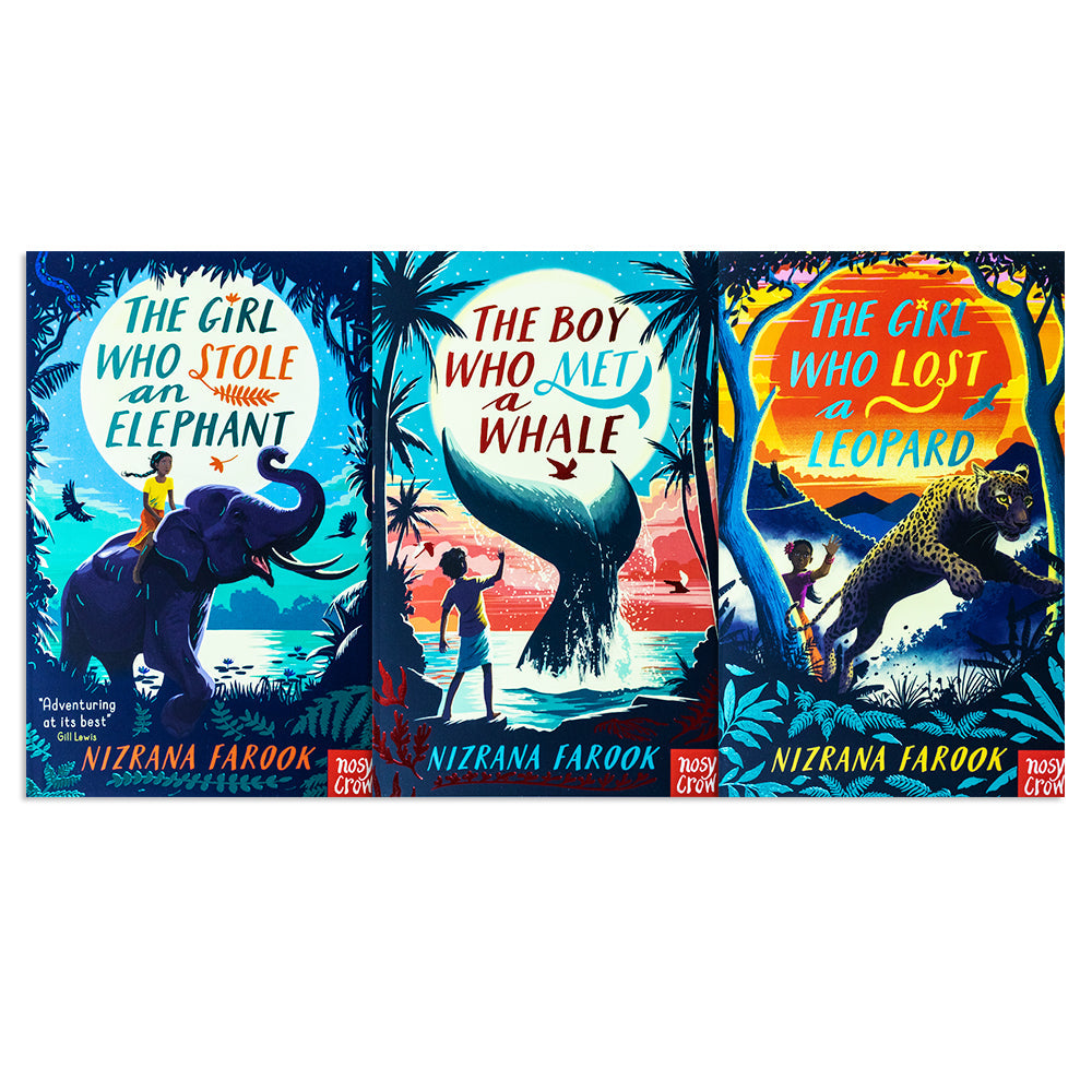 Nizrana Farook 3 Book Adventure Collection Set – The Girl Who Stole an Elephant, The Boy Who Met a Whale & More | Kids’ Fiction, Animals & Fun Tales