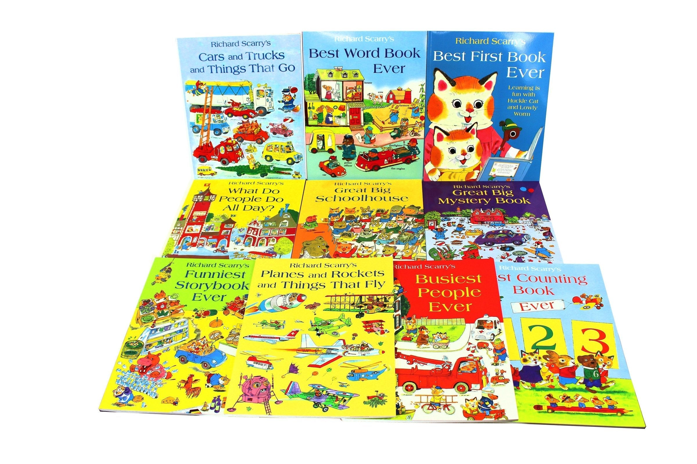 Richard Scarry Collection 10 Books Set – Best First Book Ever | Classic Children's Book Set for Early Learning & Fun Stories