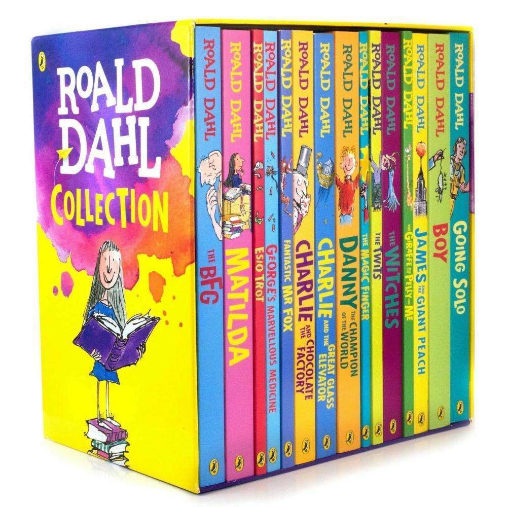 Roald Dahl 15-Book Box Set Collection | Classic children's fiction, funny stories, adventure, Matilda, Going Solo & more | Perfect gift set