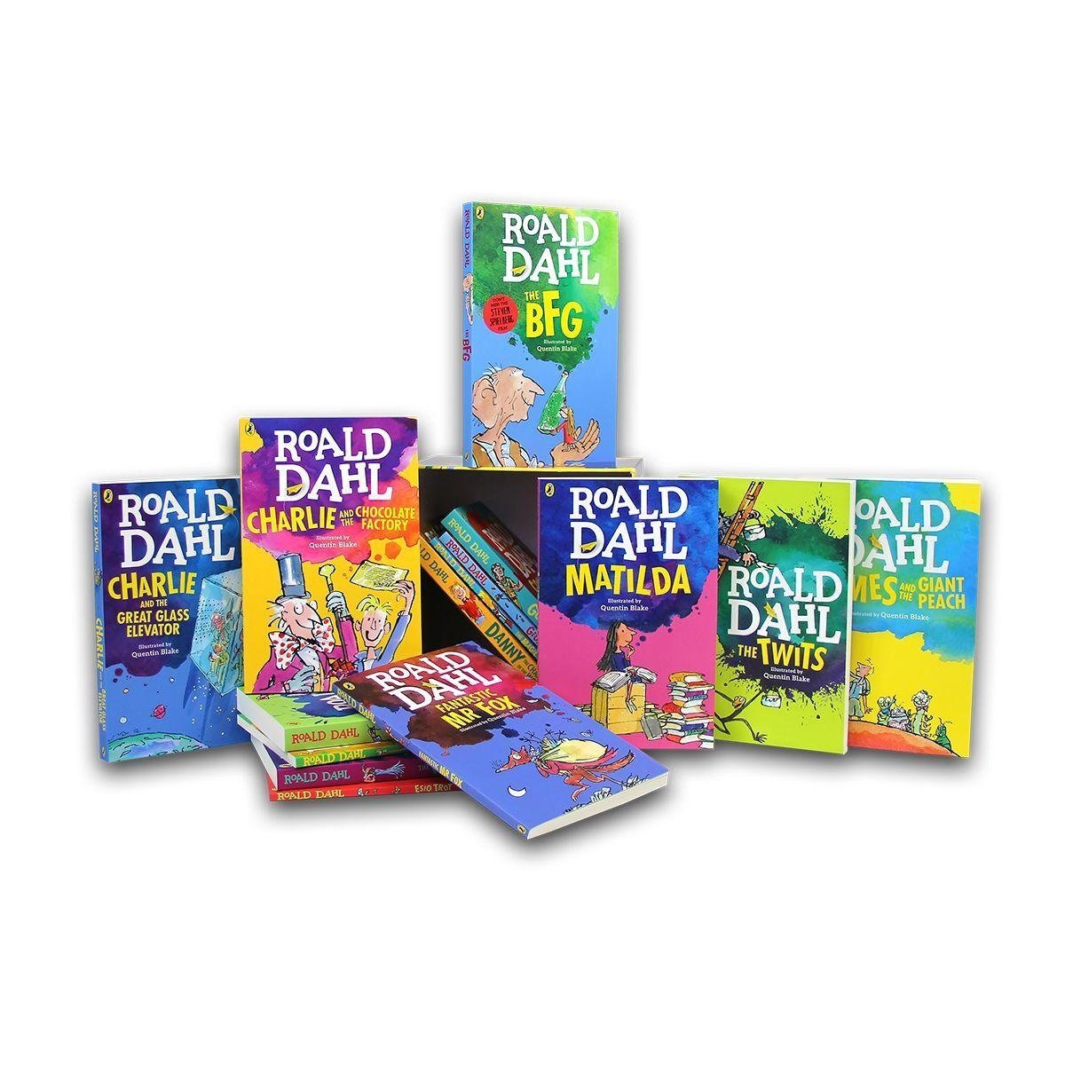 Roald Dahl 15-Book Box Set Collection | Classic children's fiction, funny stories, adventure, Matilda, Going Solo & more | Perfect gift set