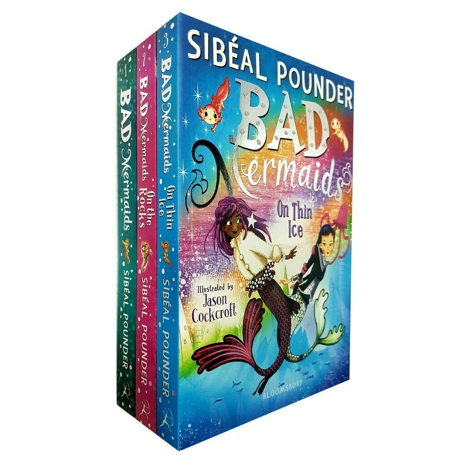 Bad Mermaids 3 Book Set Collection by Sibeal Pounder – On Thin Ice, On the Rocks & More | Fantasy Adventure Stories for Kids, Friendship & Humor