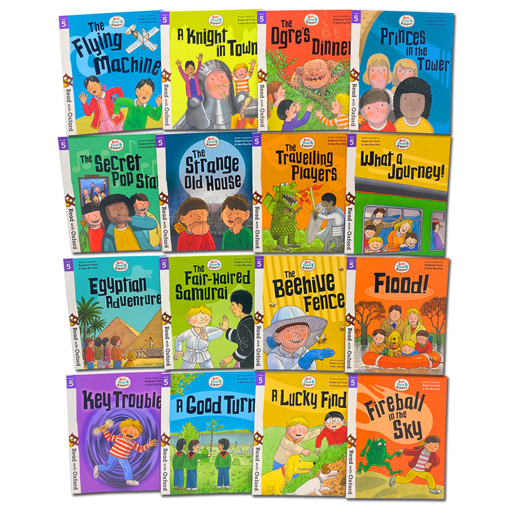 Biff, Chip and Kipper Stage 5 Read with Oxford – 16-Book Collection Set | Fun Children's Stories for Early Reading, Language Development & Learning